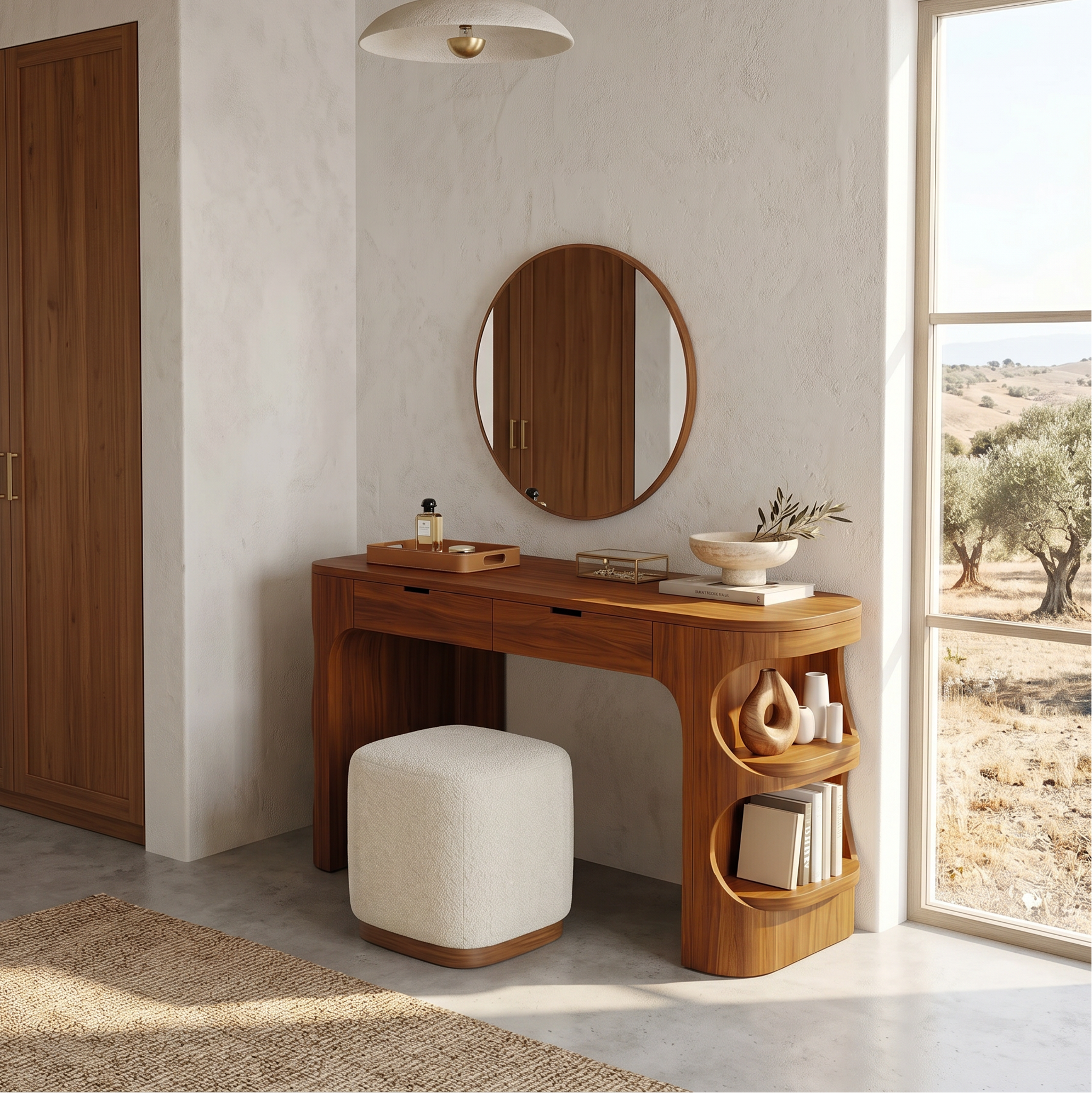 Minimalist Vanity Table With Drawer Storage For Bedroom