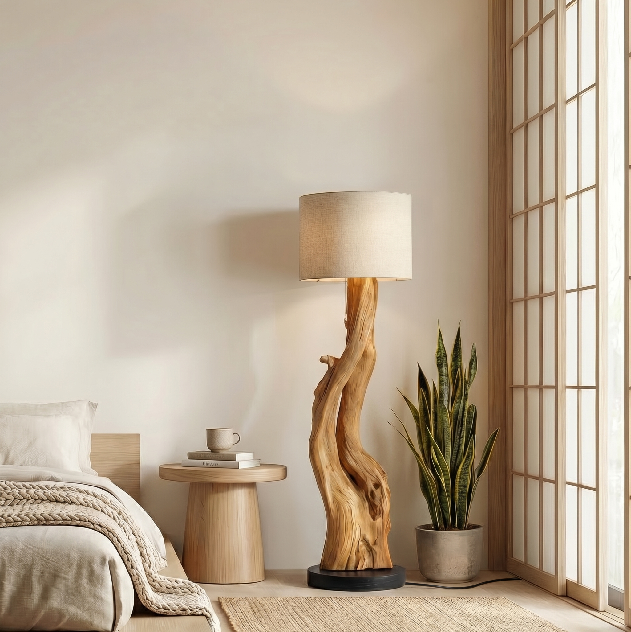 Organic Sculptural Floor Lamp For Bedroom And Living Room