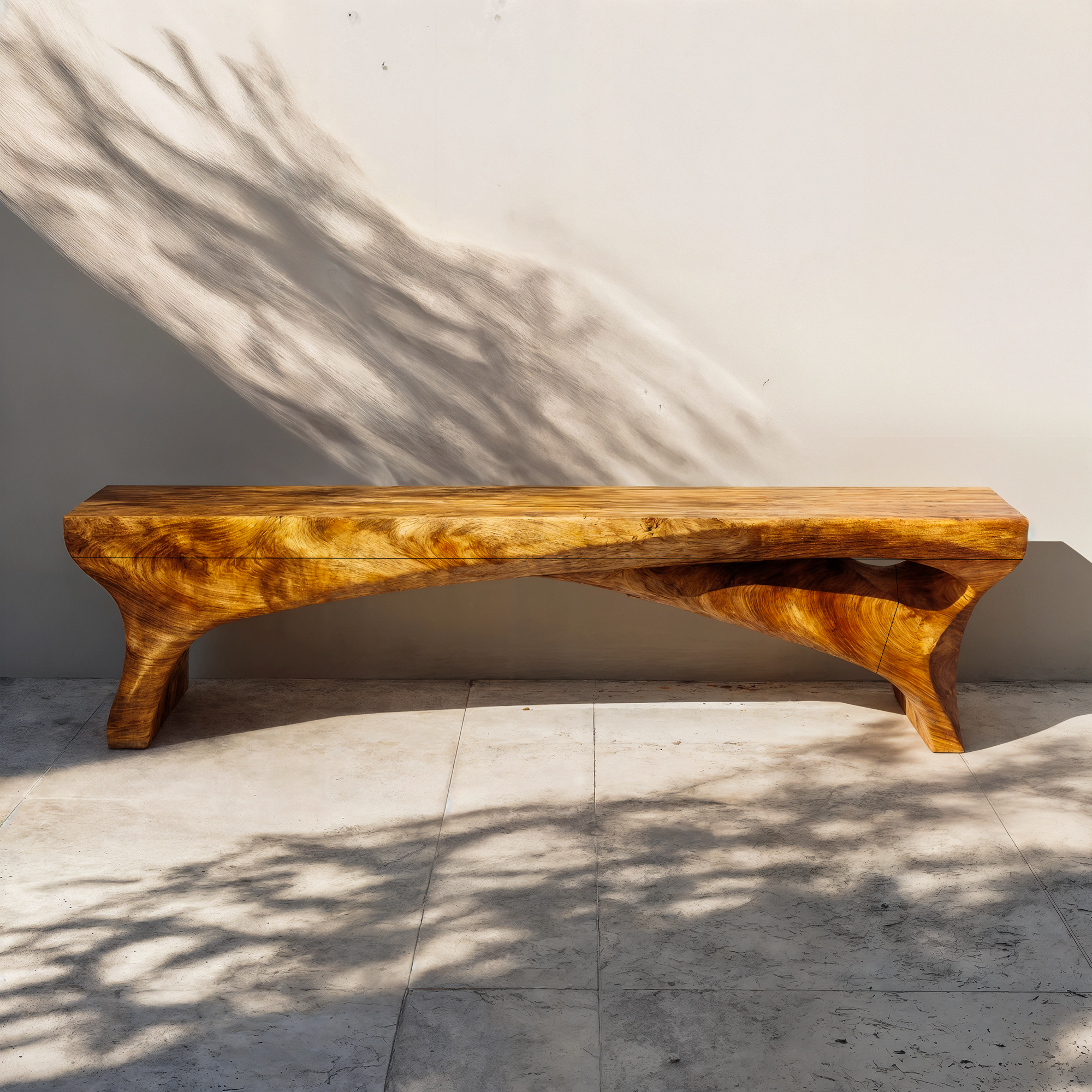 Minimal Rustic Bench Solid Wood Live Edge Structure Entryway Or Hallway