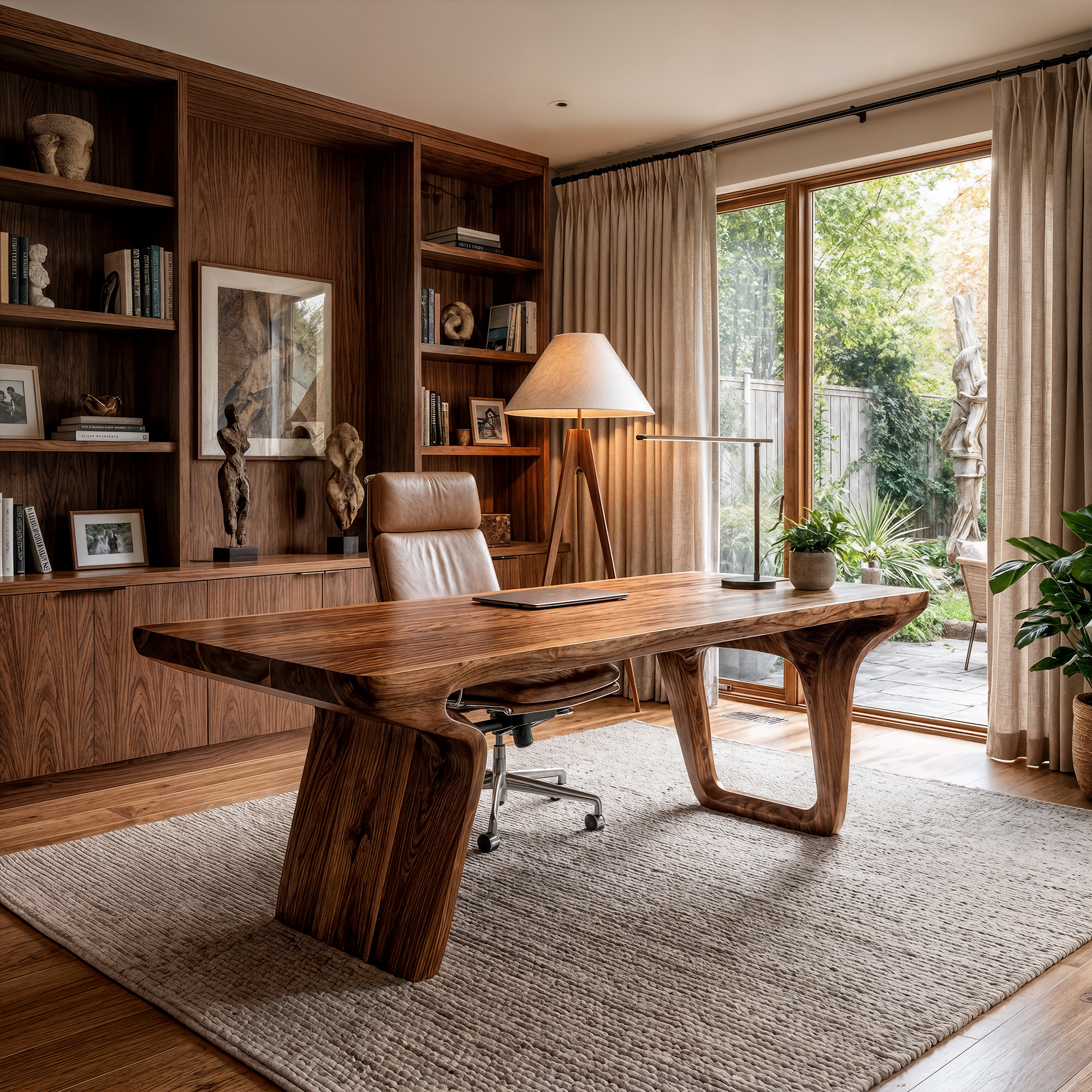 Organic Modern Desk For Home Office And Creative Workspace