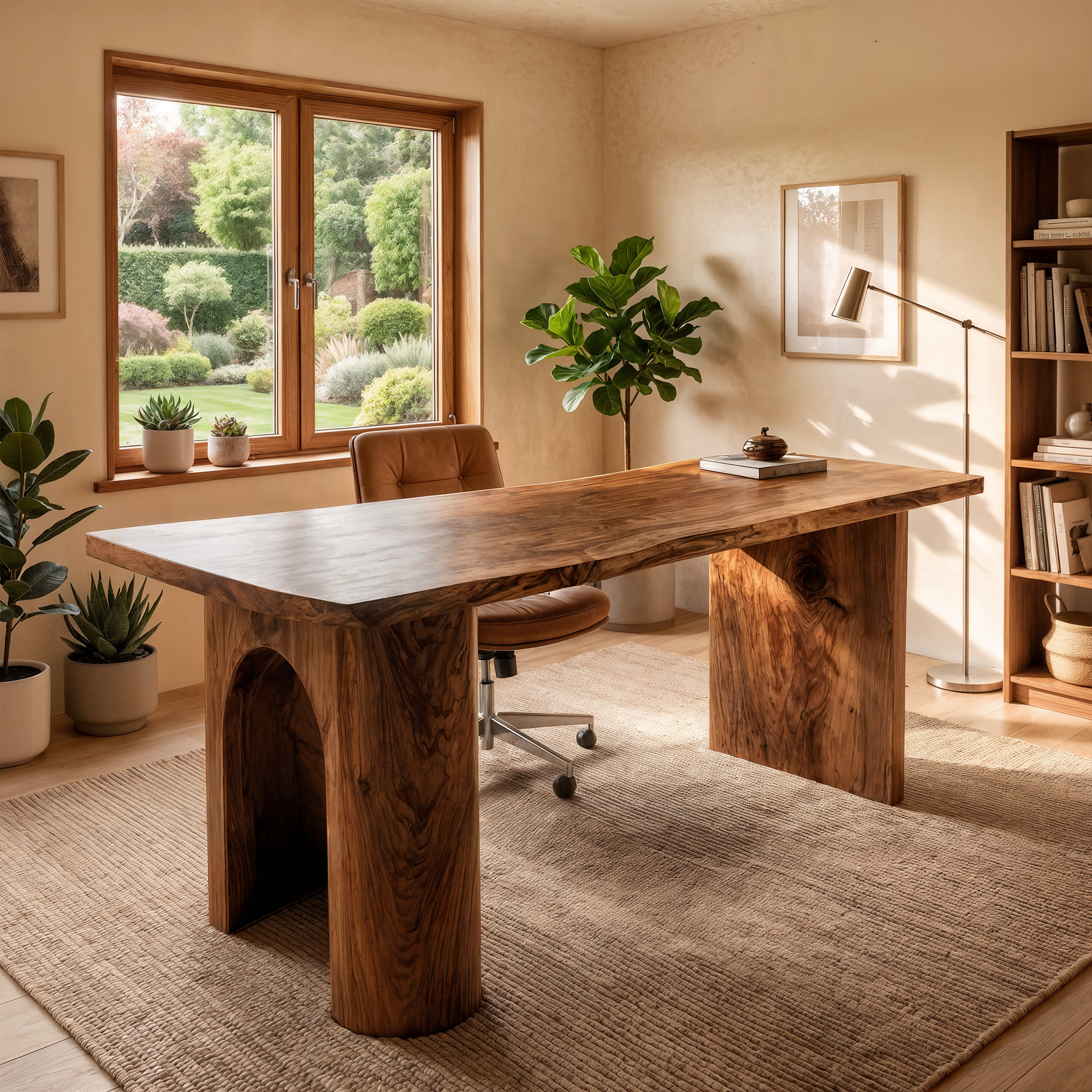 Handcrafted Executive Desk For Home Office And Professional Workspace