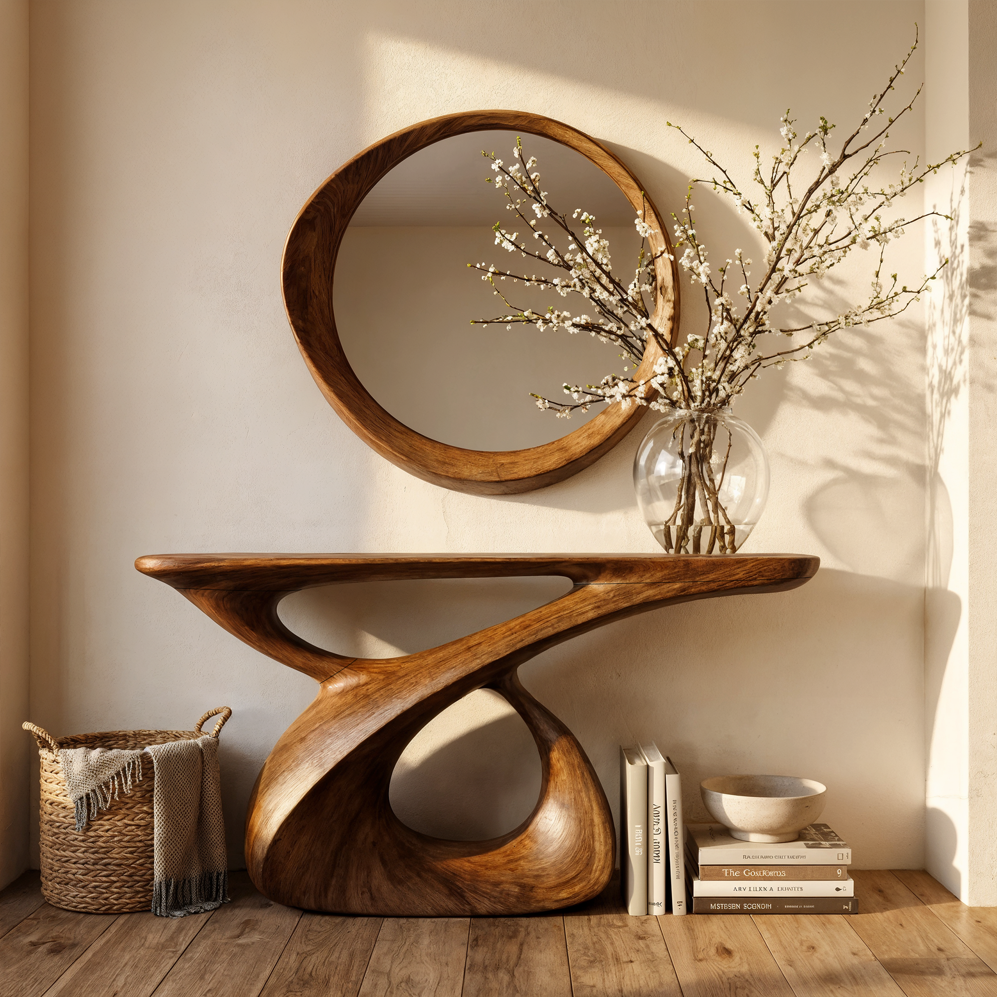 Mid Century Console Table Entryway And Hallway