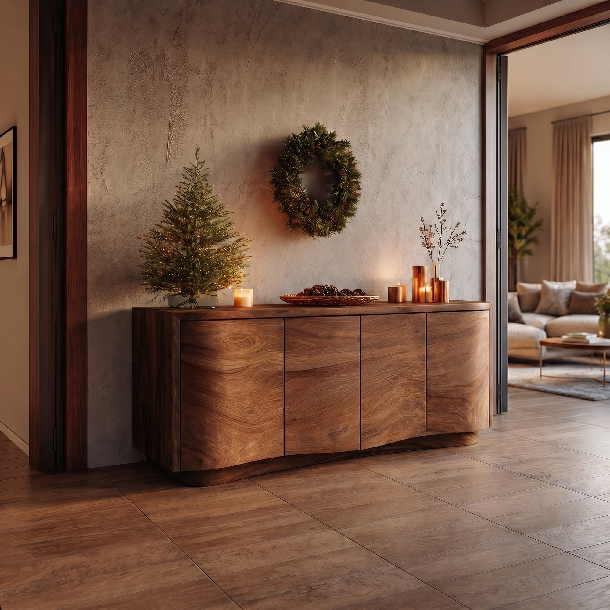 Rustic Luxury Sideboard Cabinet Living Room Interior Decor