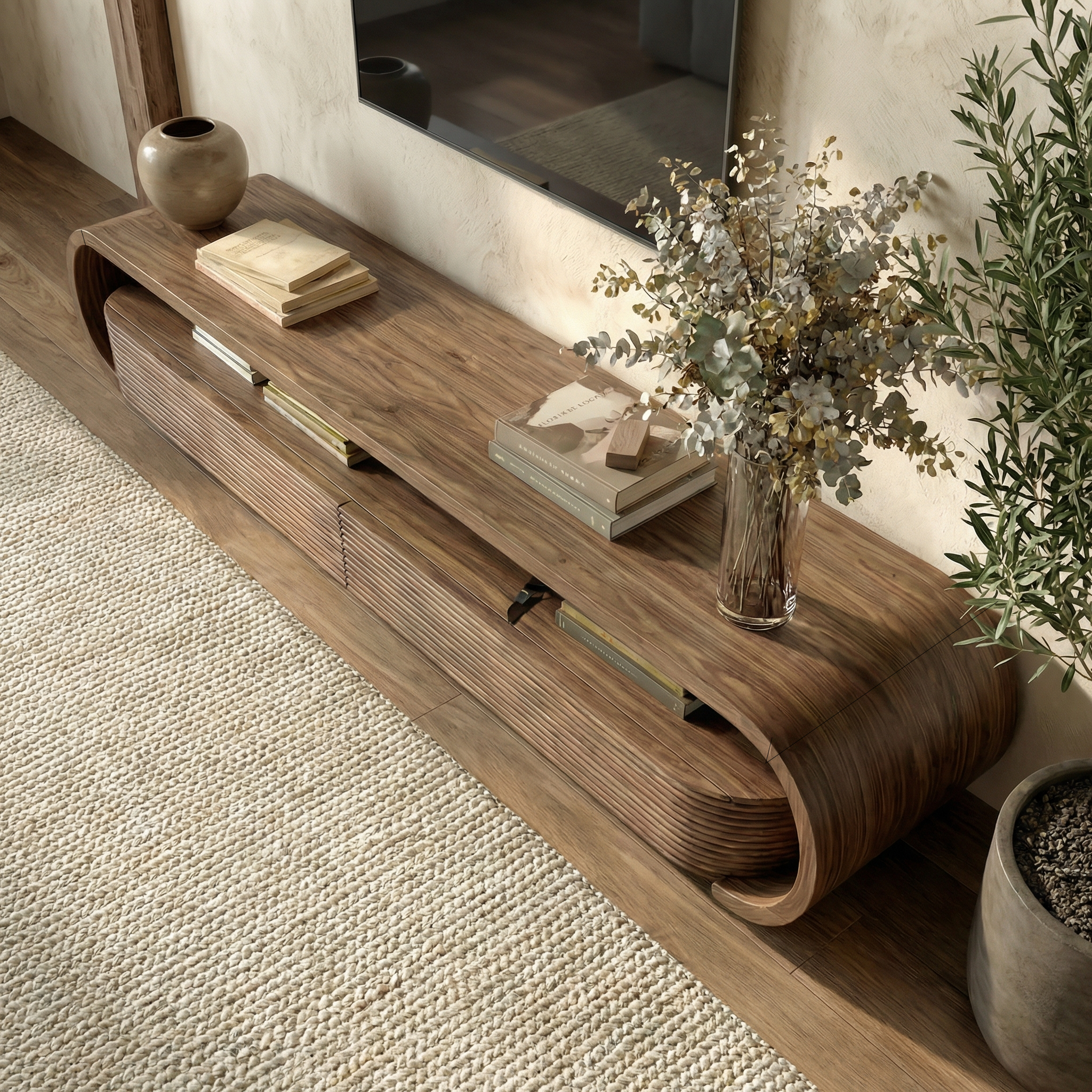 Modern Minimal TV Unit For Living Room And Entertainment Space