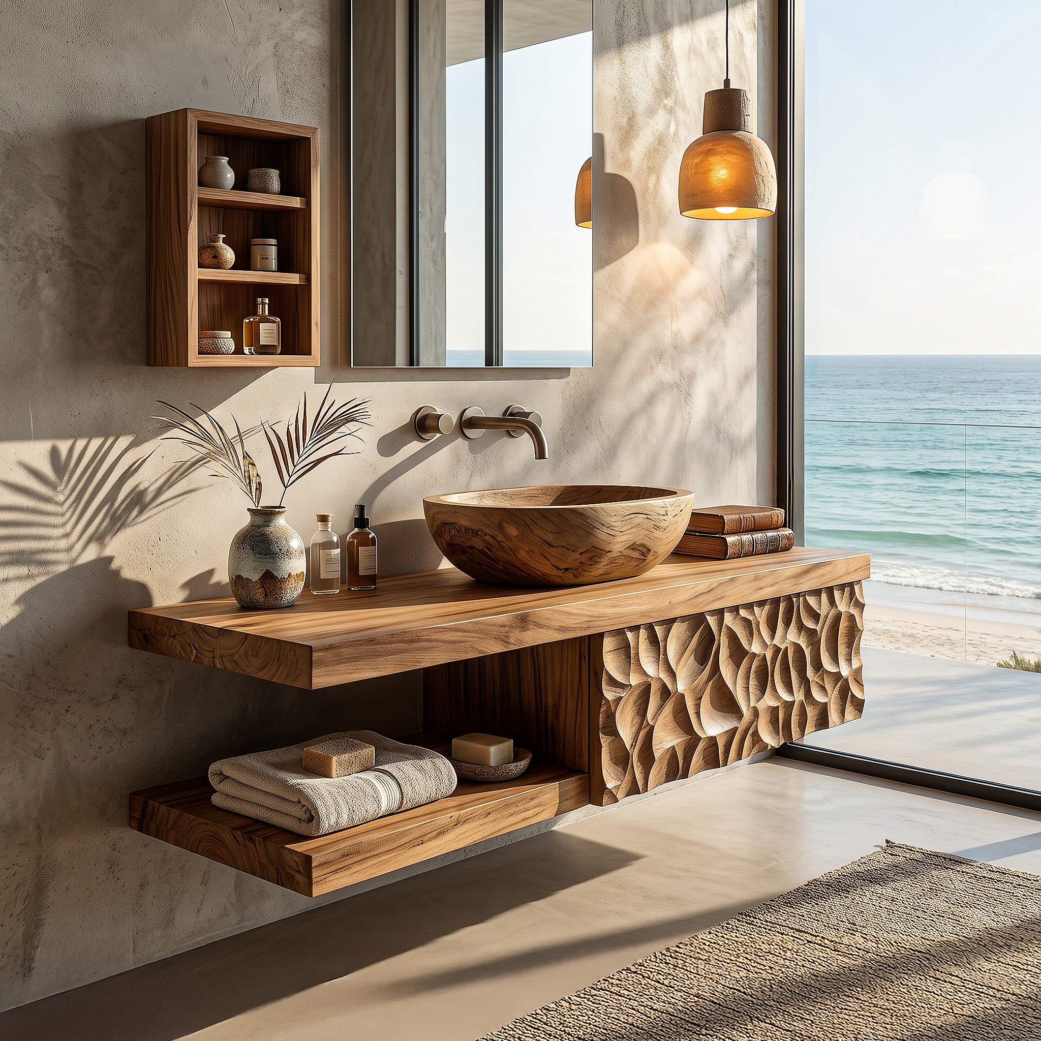 Handcrafted Floating Bathroom Vanity For Bathroom