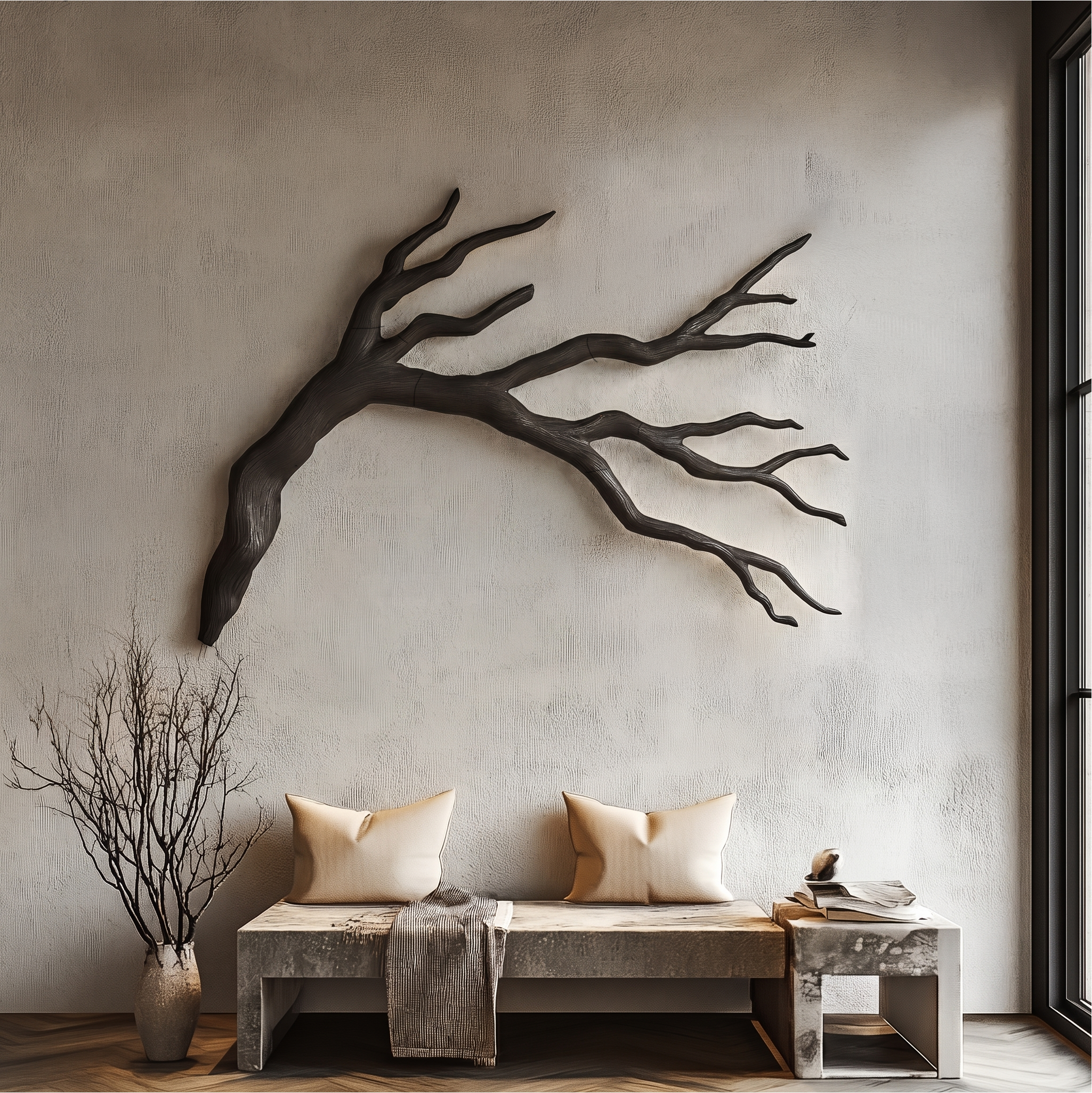 Rustic Wall Decor Natural Branch Sculpture For Living Room