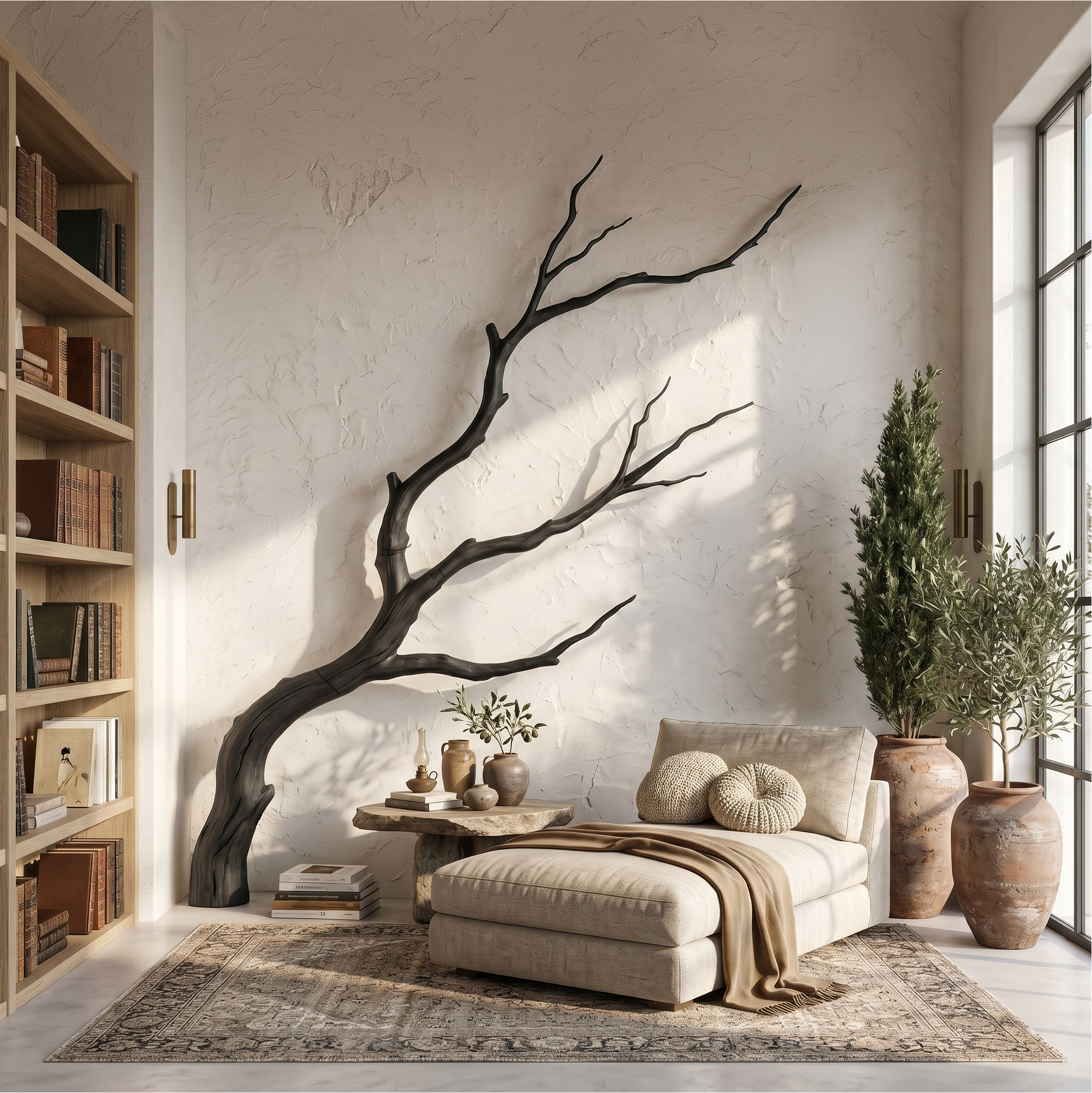 Artisan Wall Decor Handcrafted Tree Branch Sculpture For Living Room