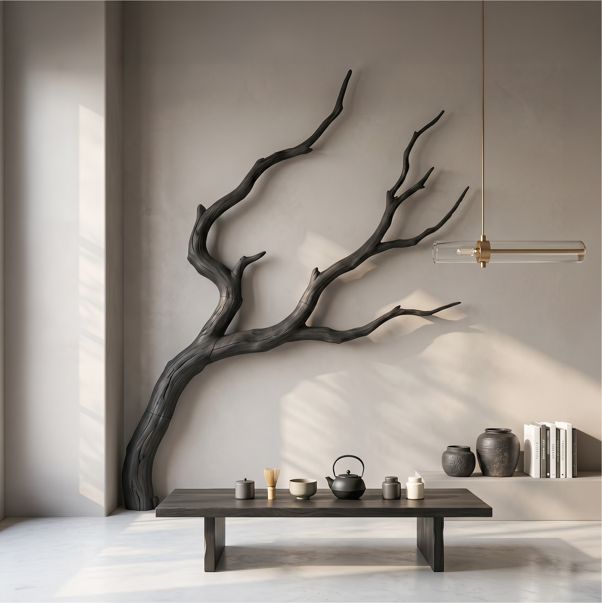 Minimalist Wall Decor Organic Branch Form For Living Room