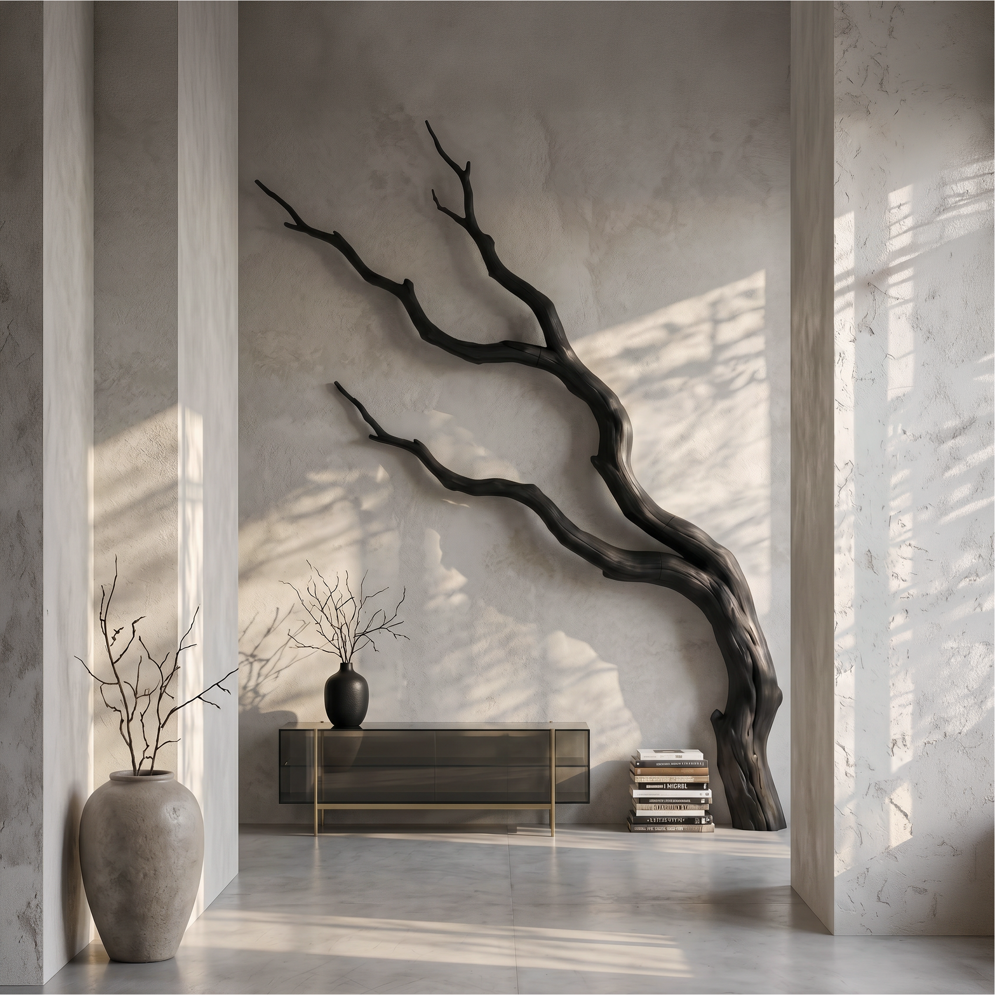 Contemporary Wall Decor Sculptural Branch Design For Living Room