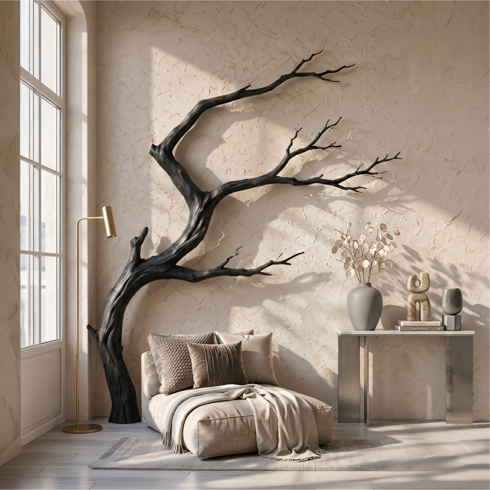 Organic Wall Decor Organic Tree Branch Form For Living Room