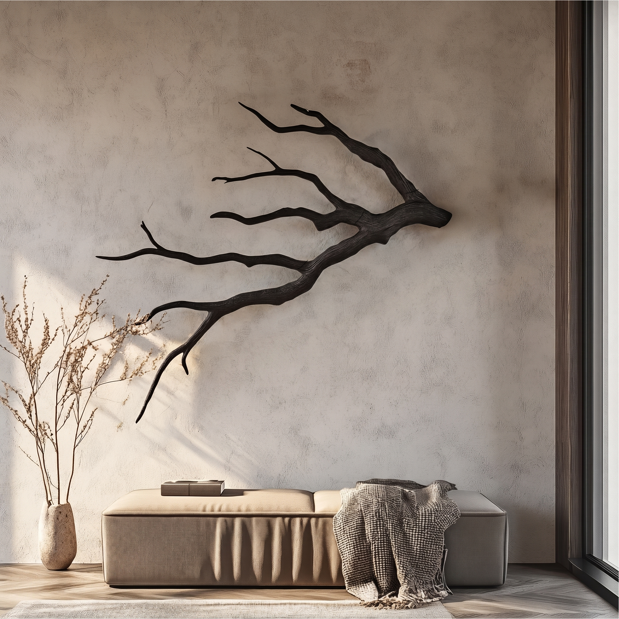 Sculptural Tree Branch Wall Decor Nature Inspired Design For Living Room