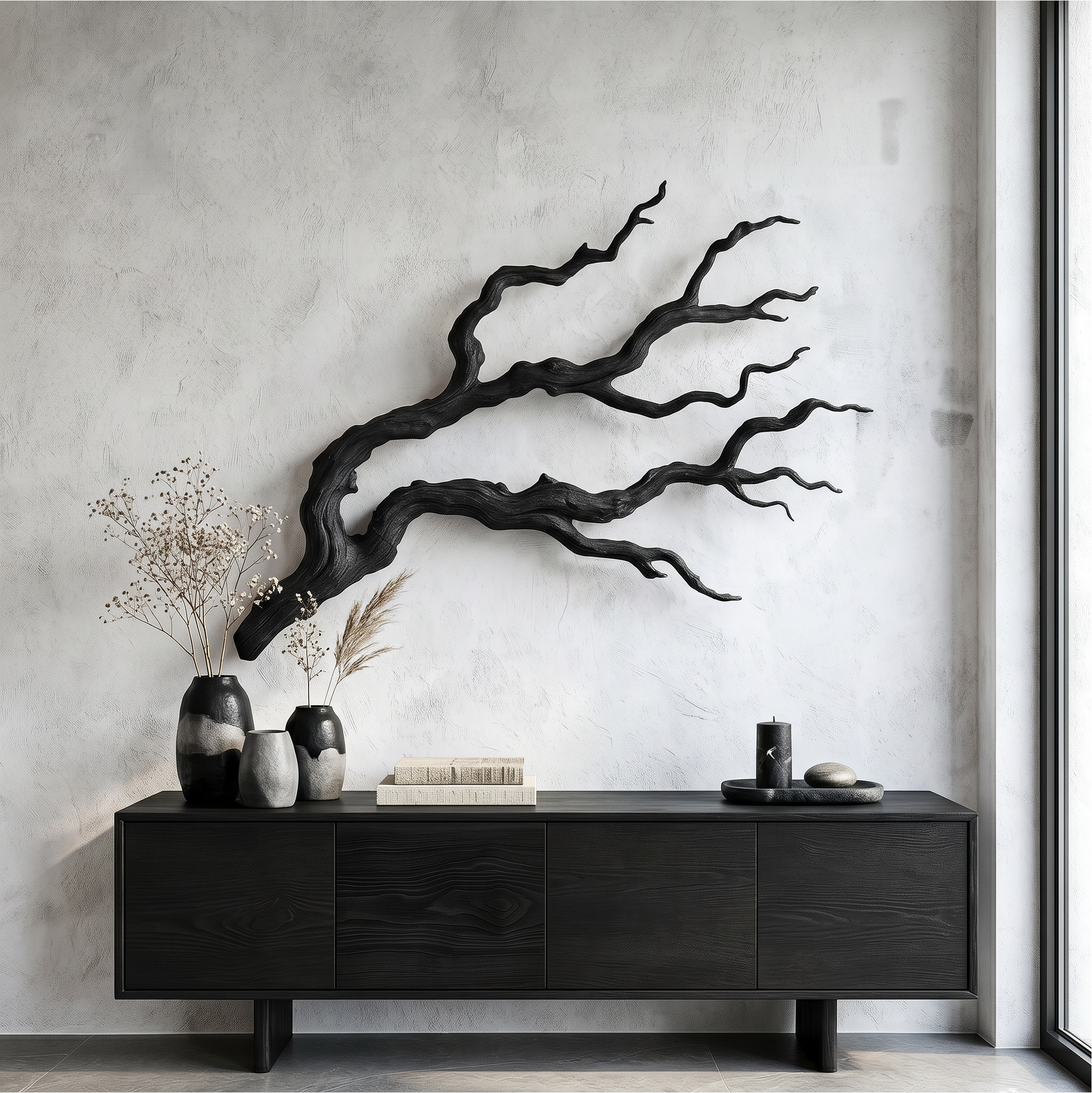 Nature Inspired Branch Wall Art Organic Sculptural Design For Living Room