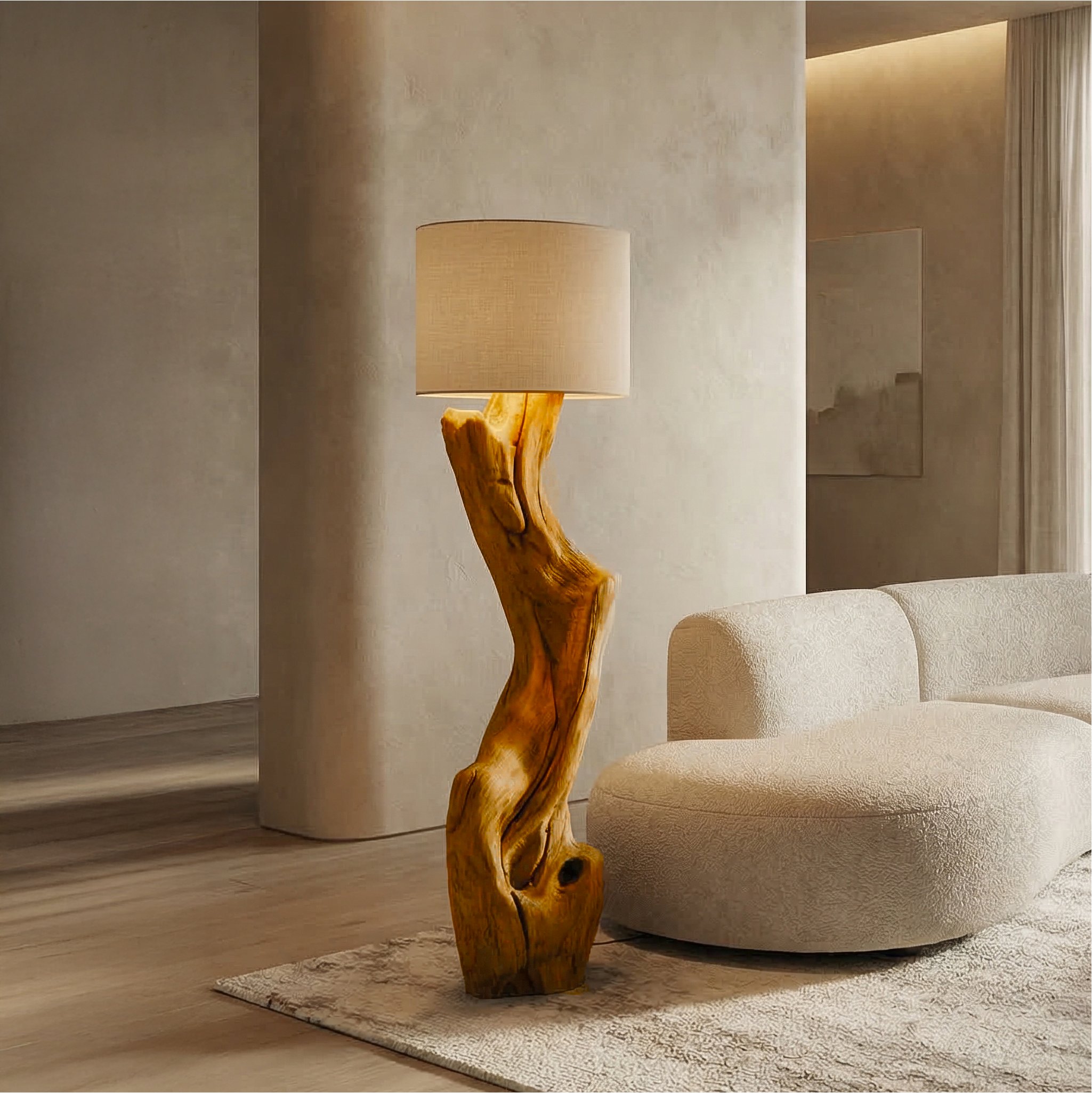 Sculptural Tree Floor Lamp For Living Room And Corner