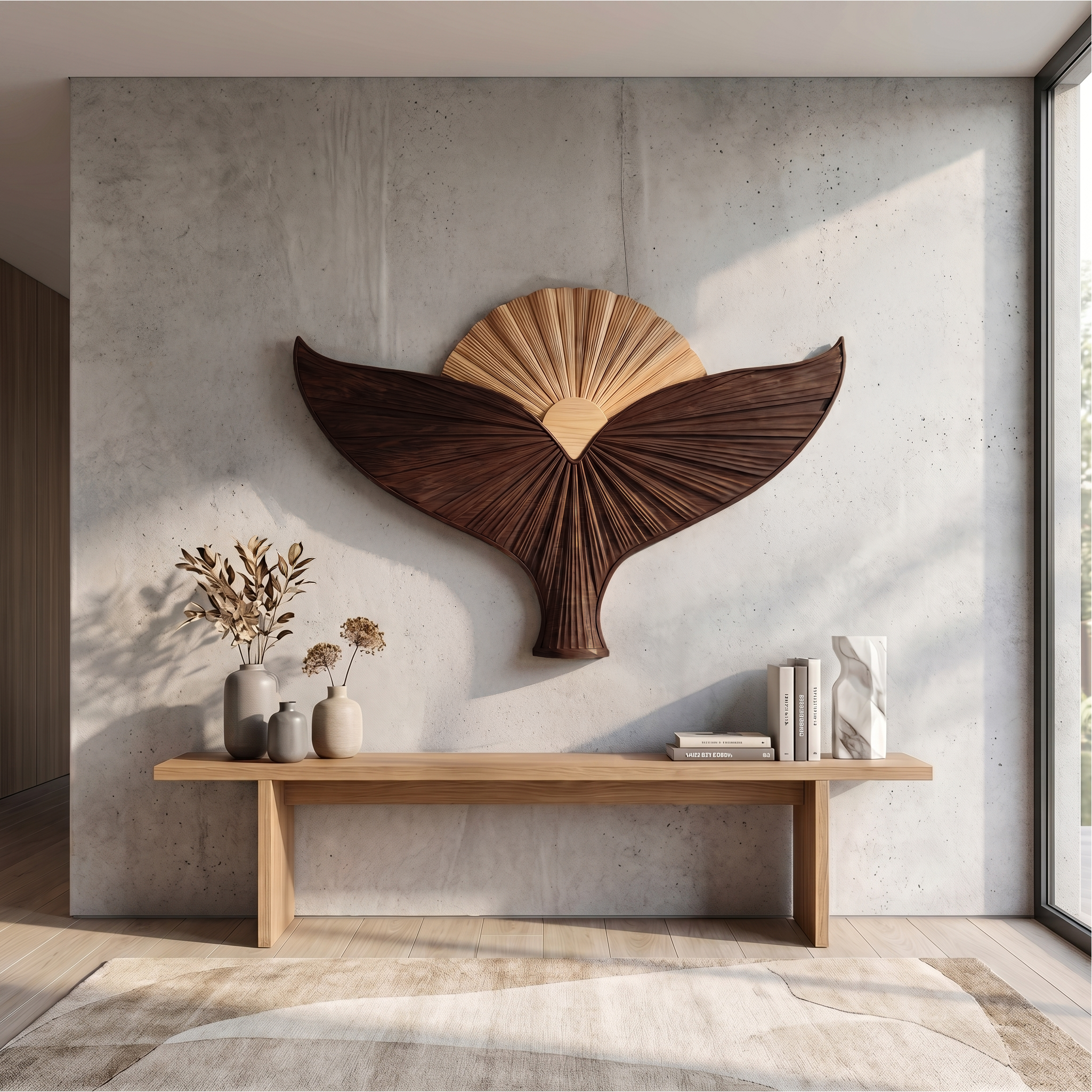 Organic Sculpture Bird Wall For Living Room And Entryway