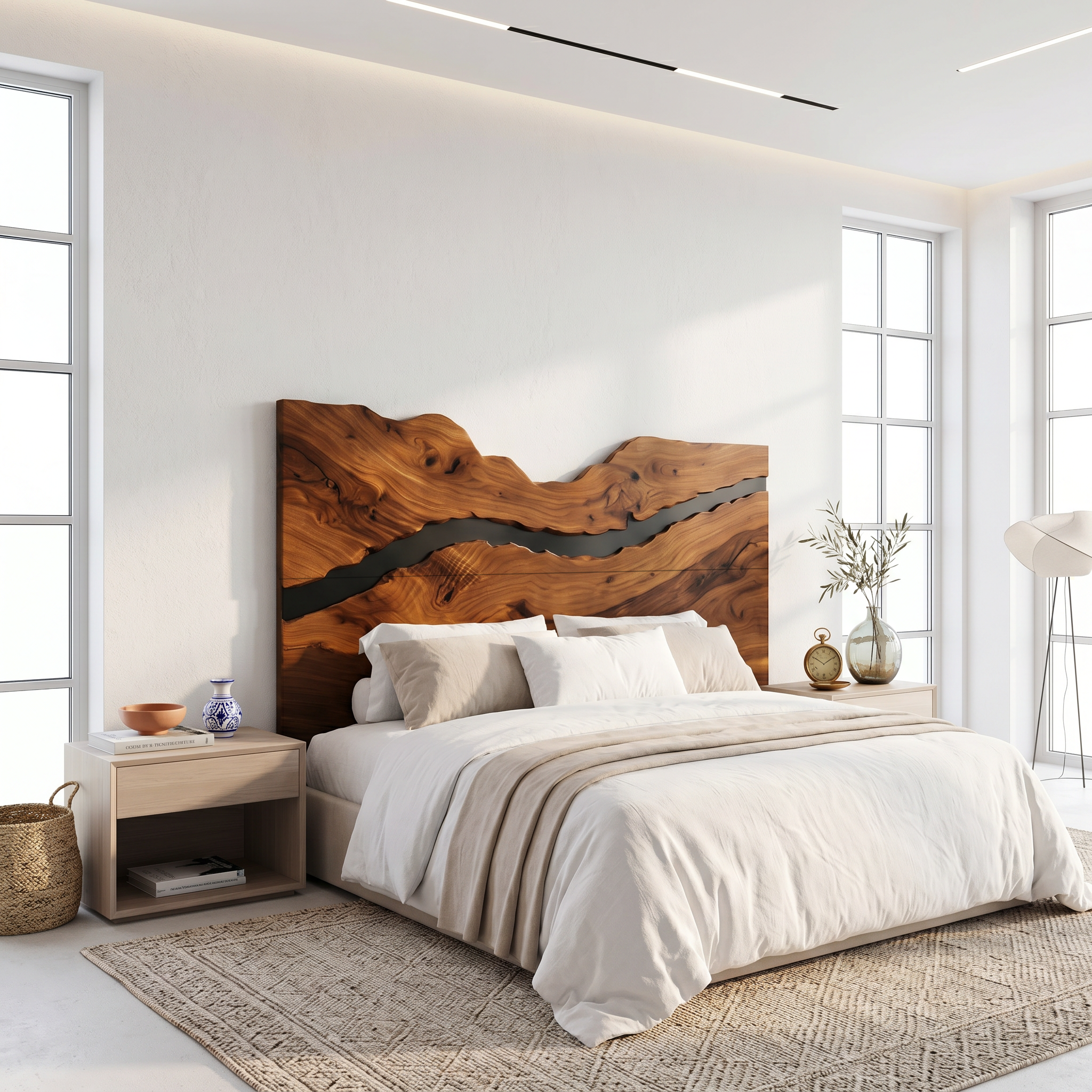 Rustic Headboard Slatted Bed Headboard For Bedroom