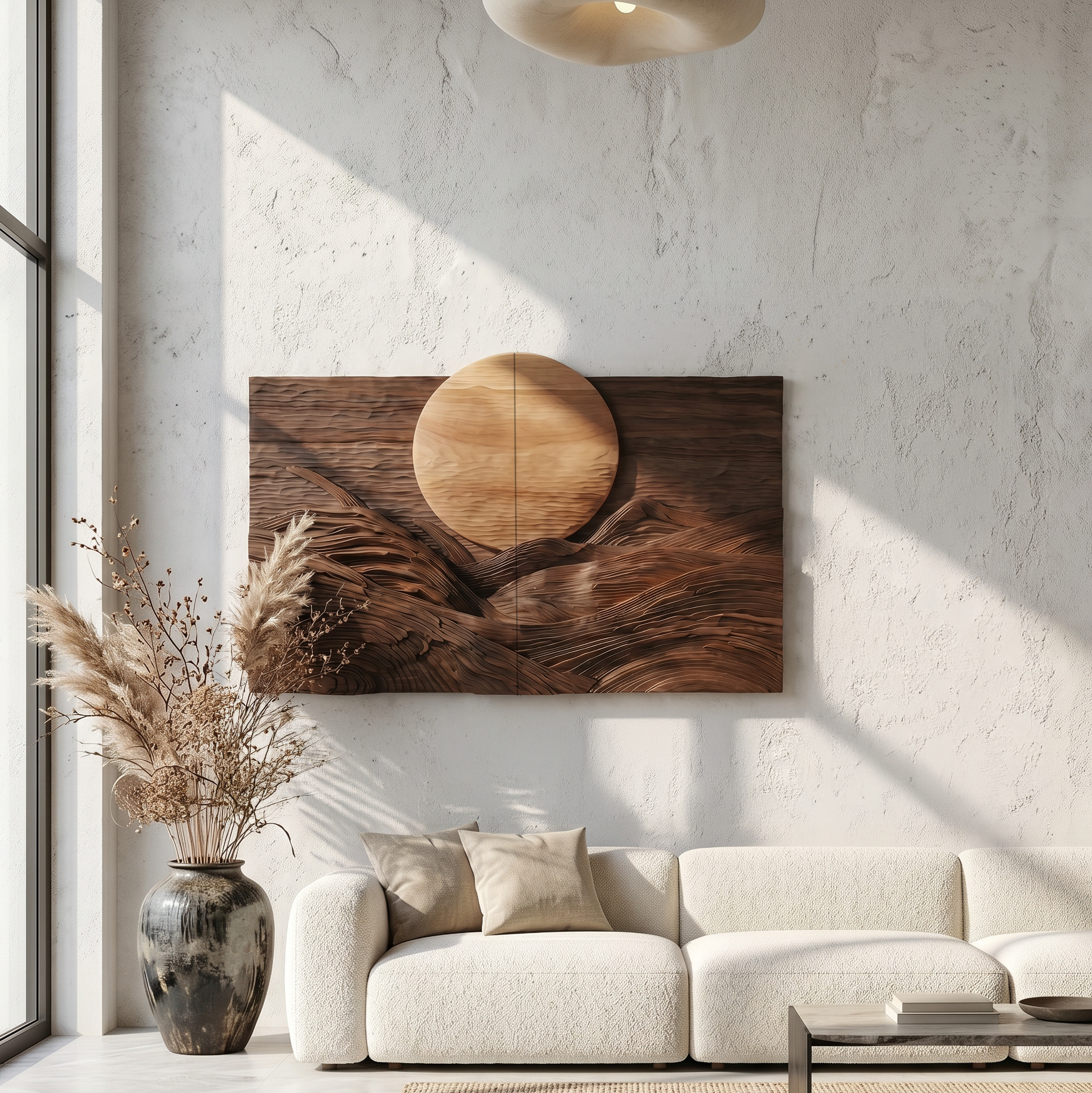 Rustic Mountain Sunrise Wooden Wall Art For Living Room And Bedroom