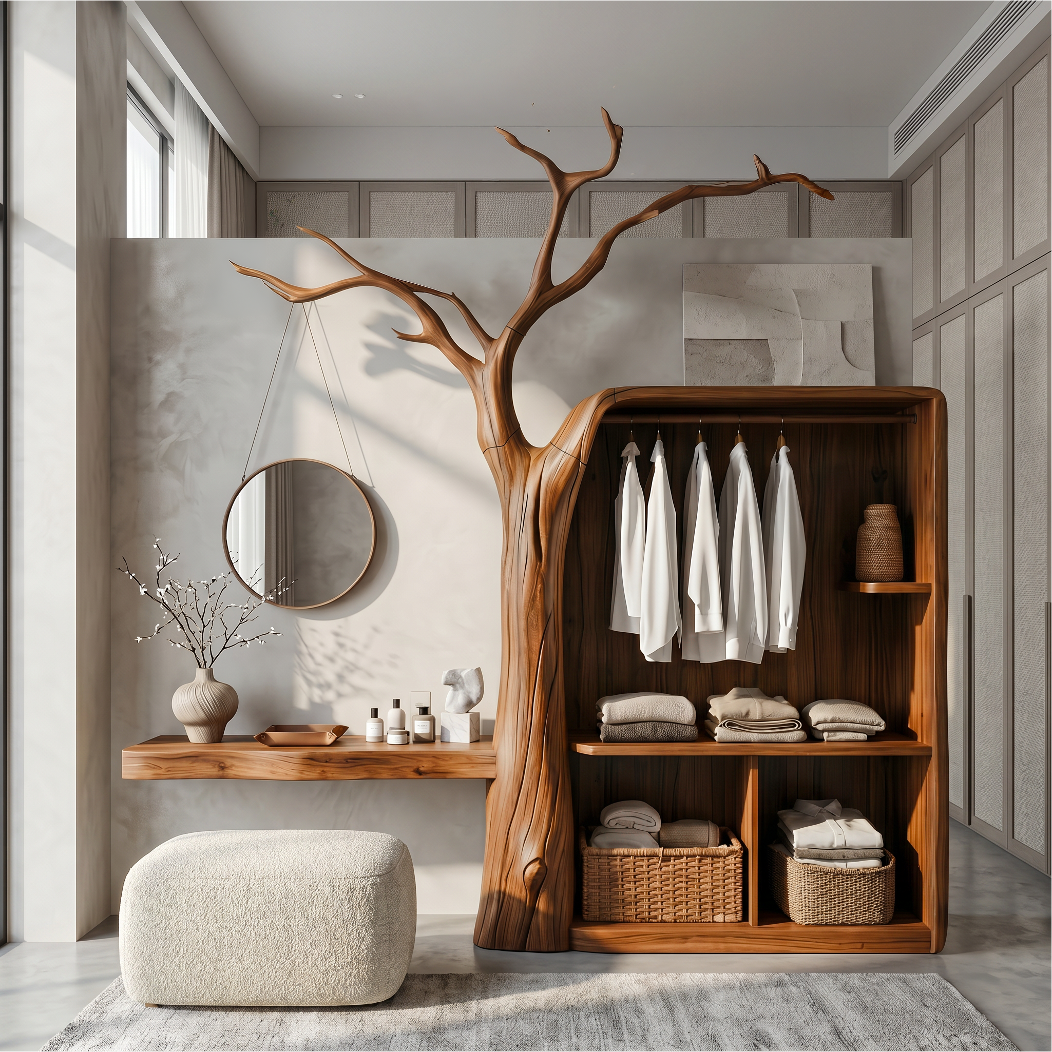 Organic Modern Hanging Clothes Rack Tree Coat Rack Bedroom And Dressing Room