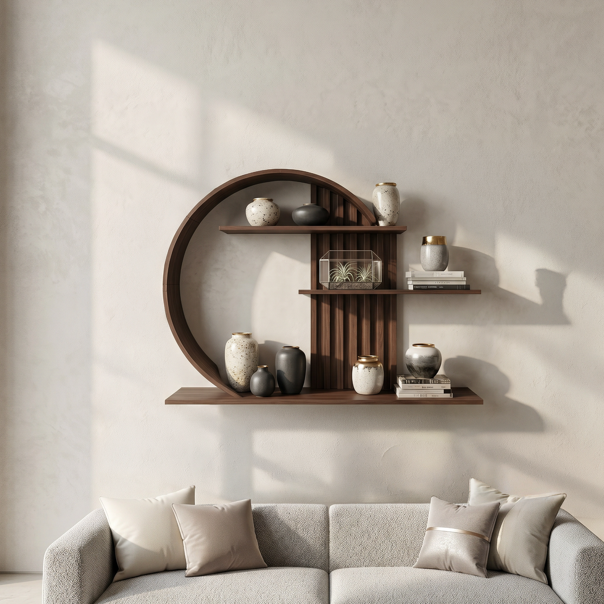 Modern Zen Wall Decor Shelf Living Room And Harmony Room