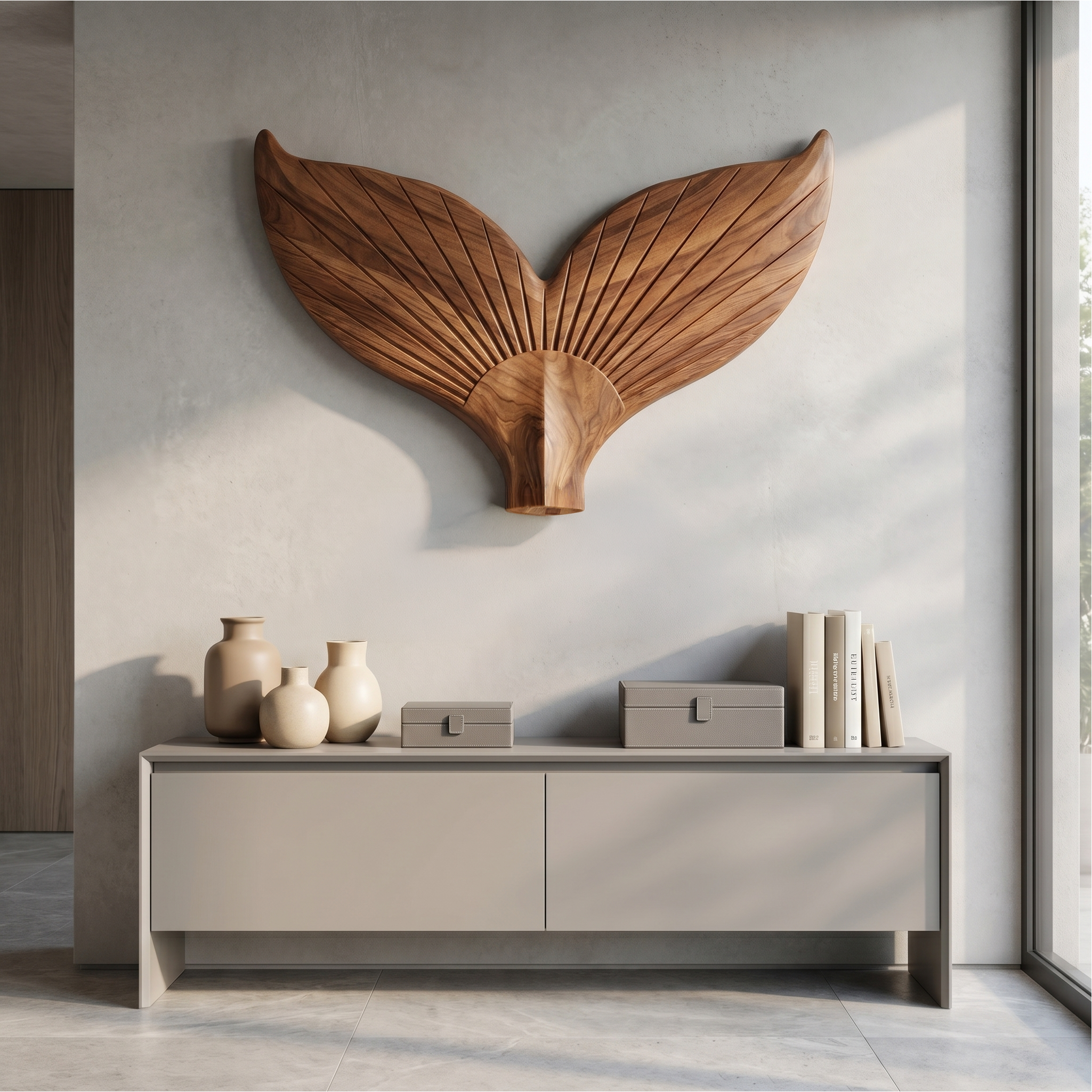 Angel Wings Wooden Wall Sculpture For Living Room And Entryway