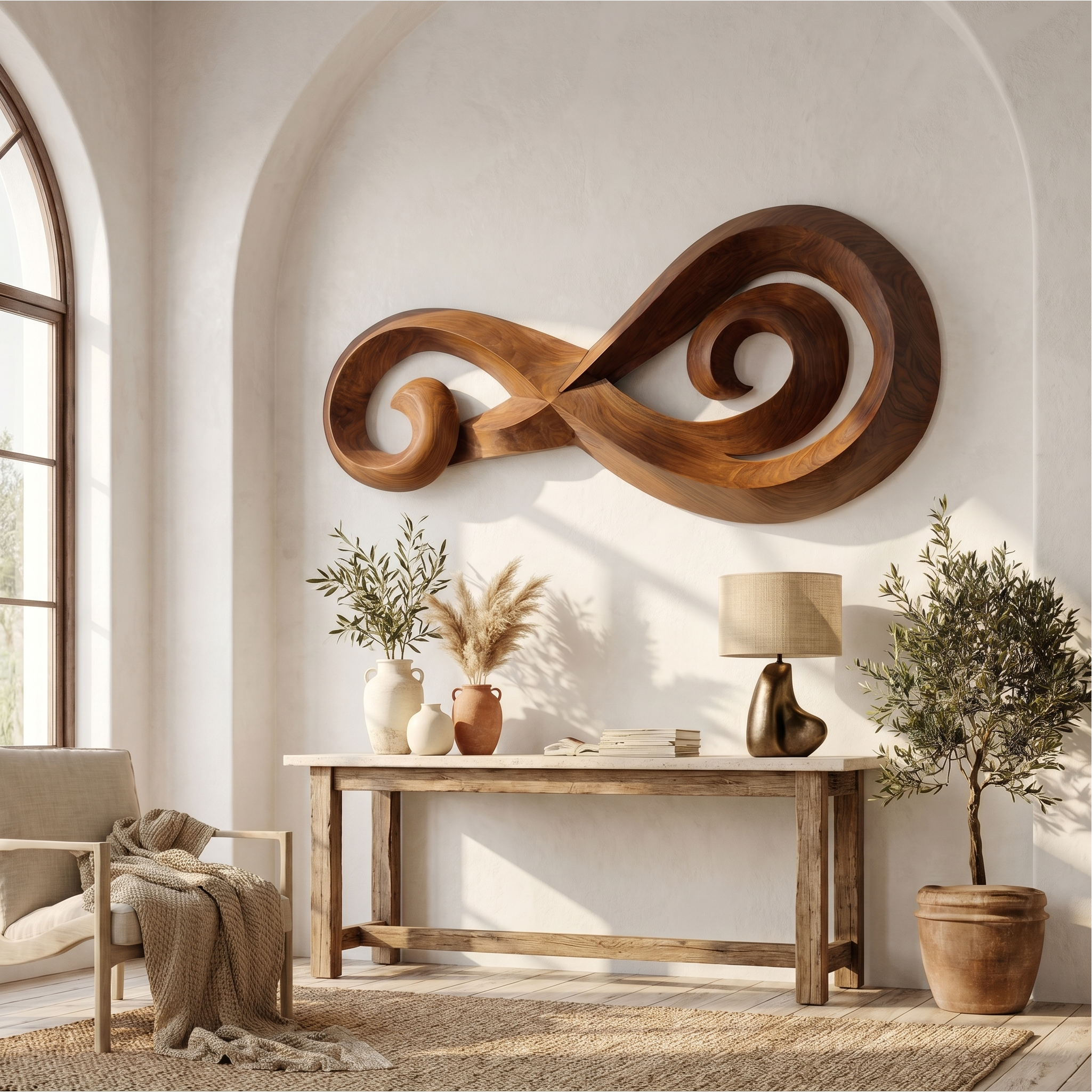 Infinity Music Note Wooden Wall Art For Entryway And Living Room