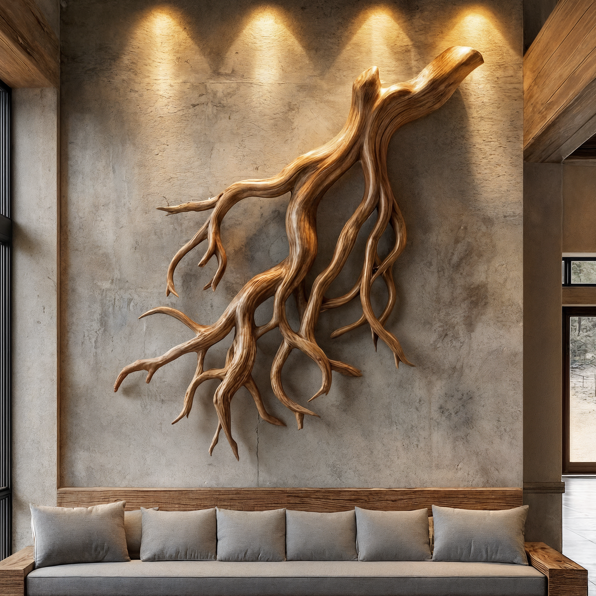 Rustic Tree Root Wall Art Living Room And Lounge
