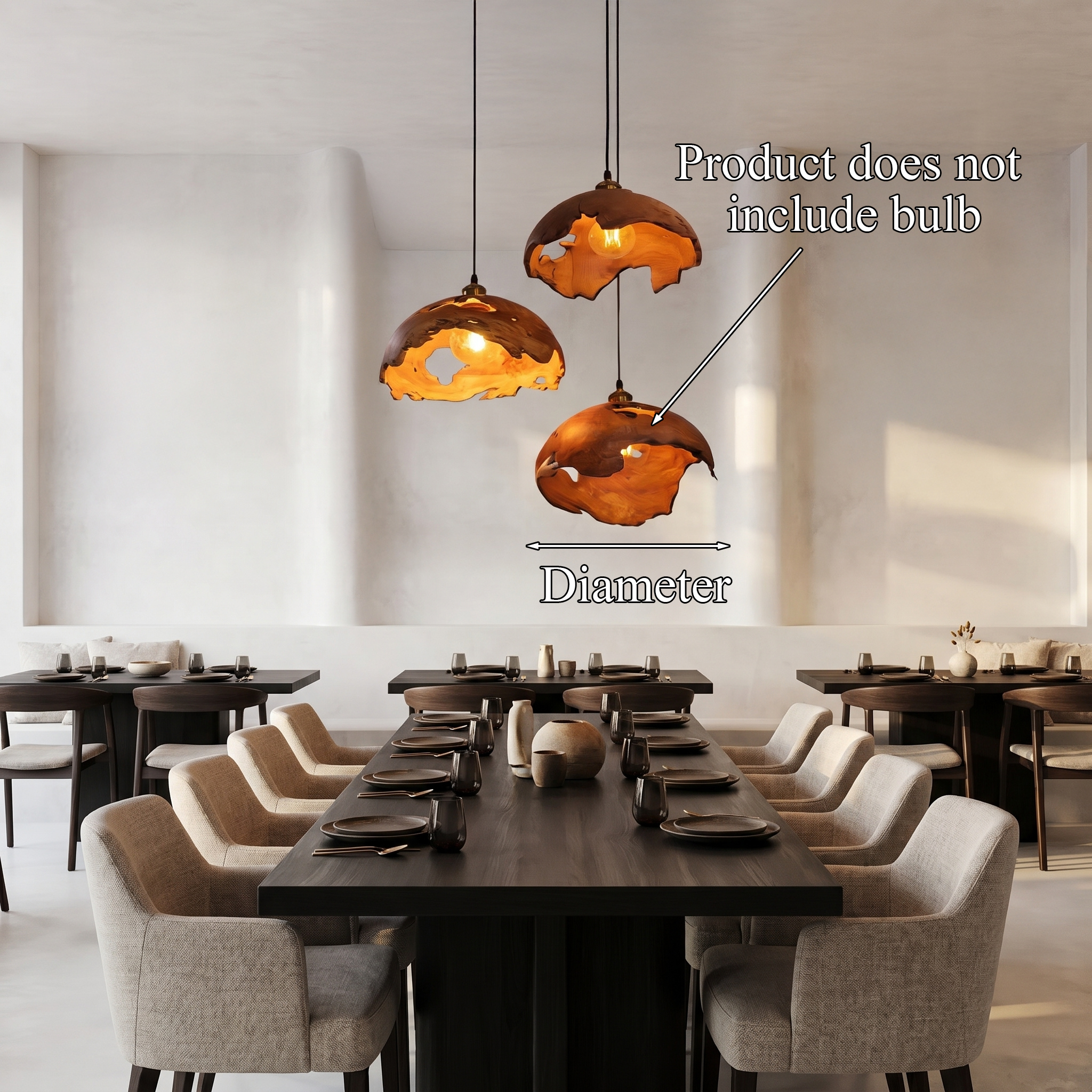 Modern Organic Pendant Lamp For Dining Room And Kitchen