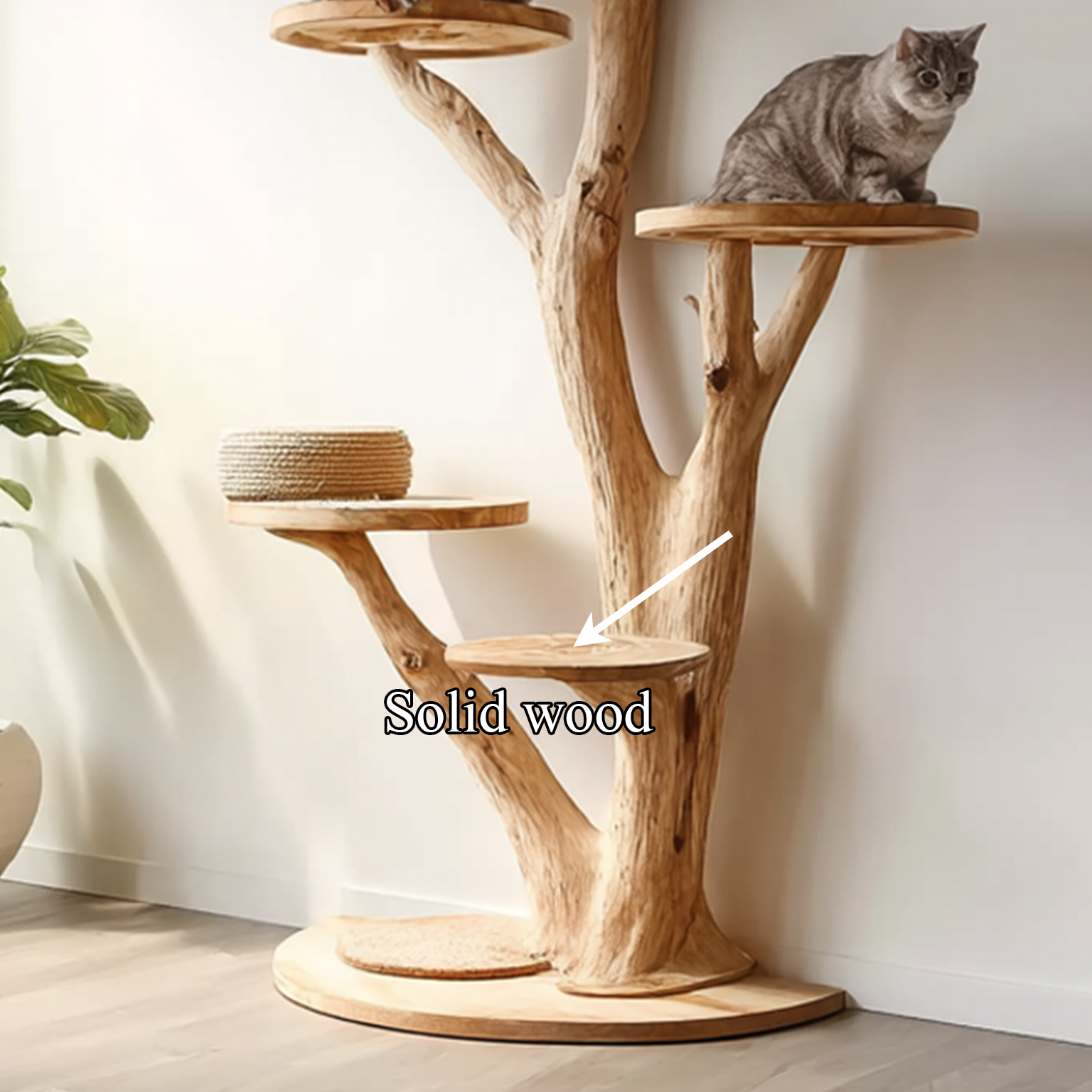 Rustic Tree Cat Tower Living Bedroom