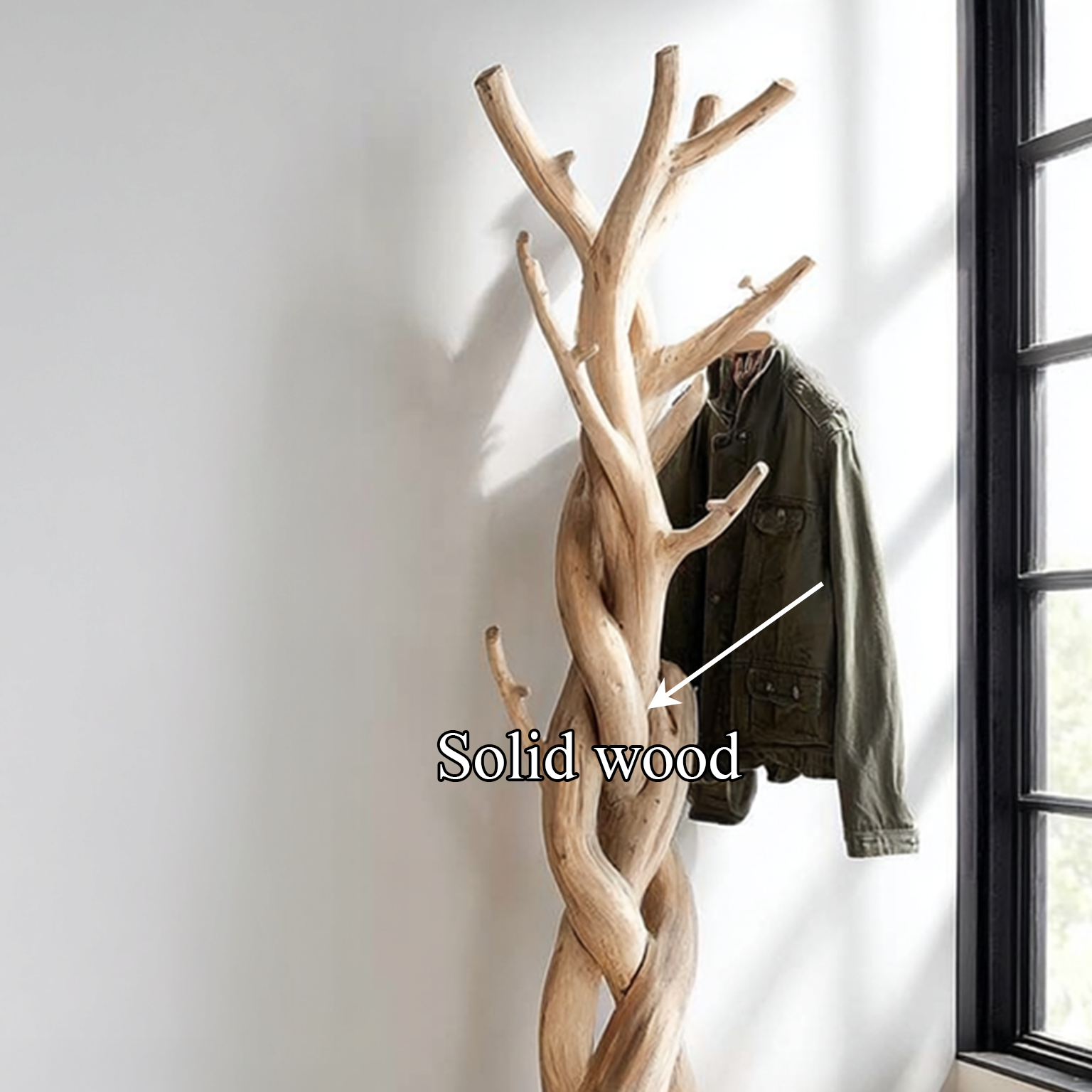 Rustic Tree Coat Rack Bedroom Closet