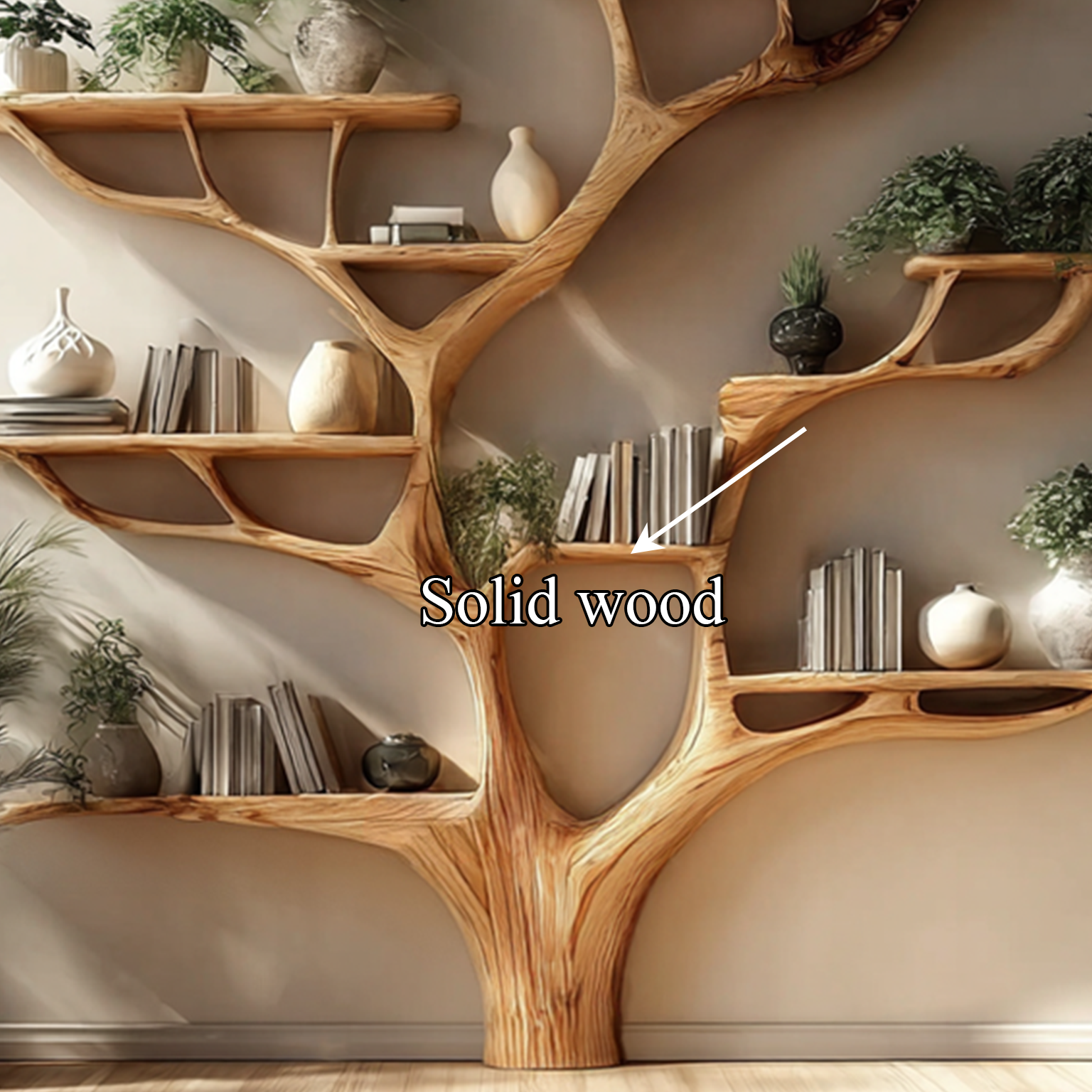 Rustic Tree Bookshelf Nursery Living