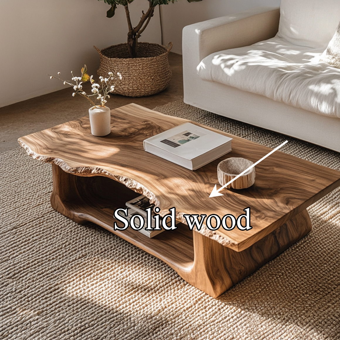 Rustic Handcrafted Coffee Table Living Room Or Reading Room