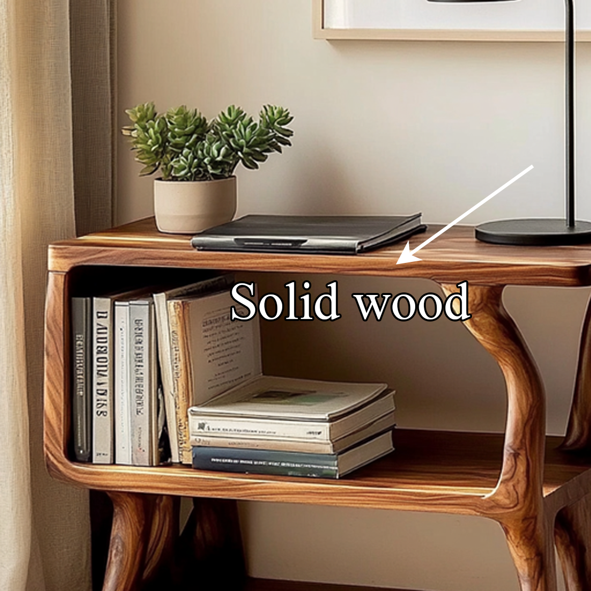 Free Standing Rustic Side Table Living Room