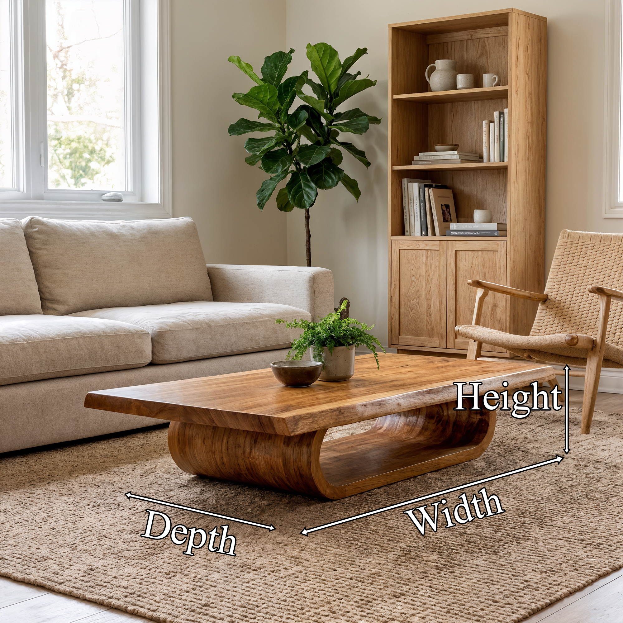 Mid Century Wave Coffee Table Living Room And Sitting Room