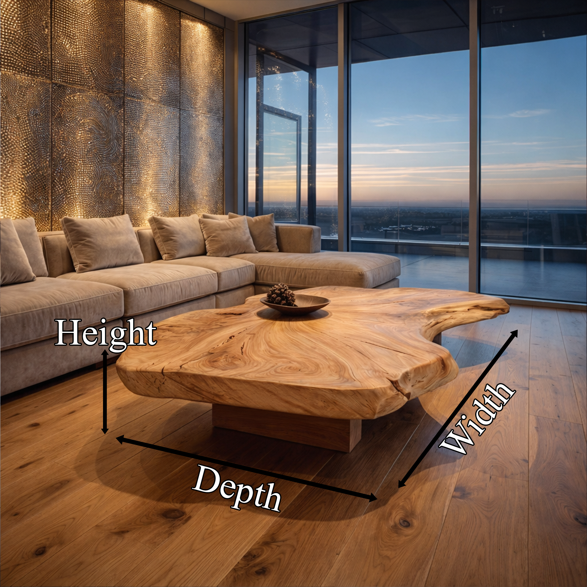 Rustic Organic Coffee Table Living Room Or Family Room