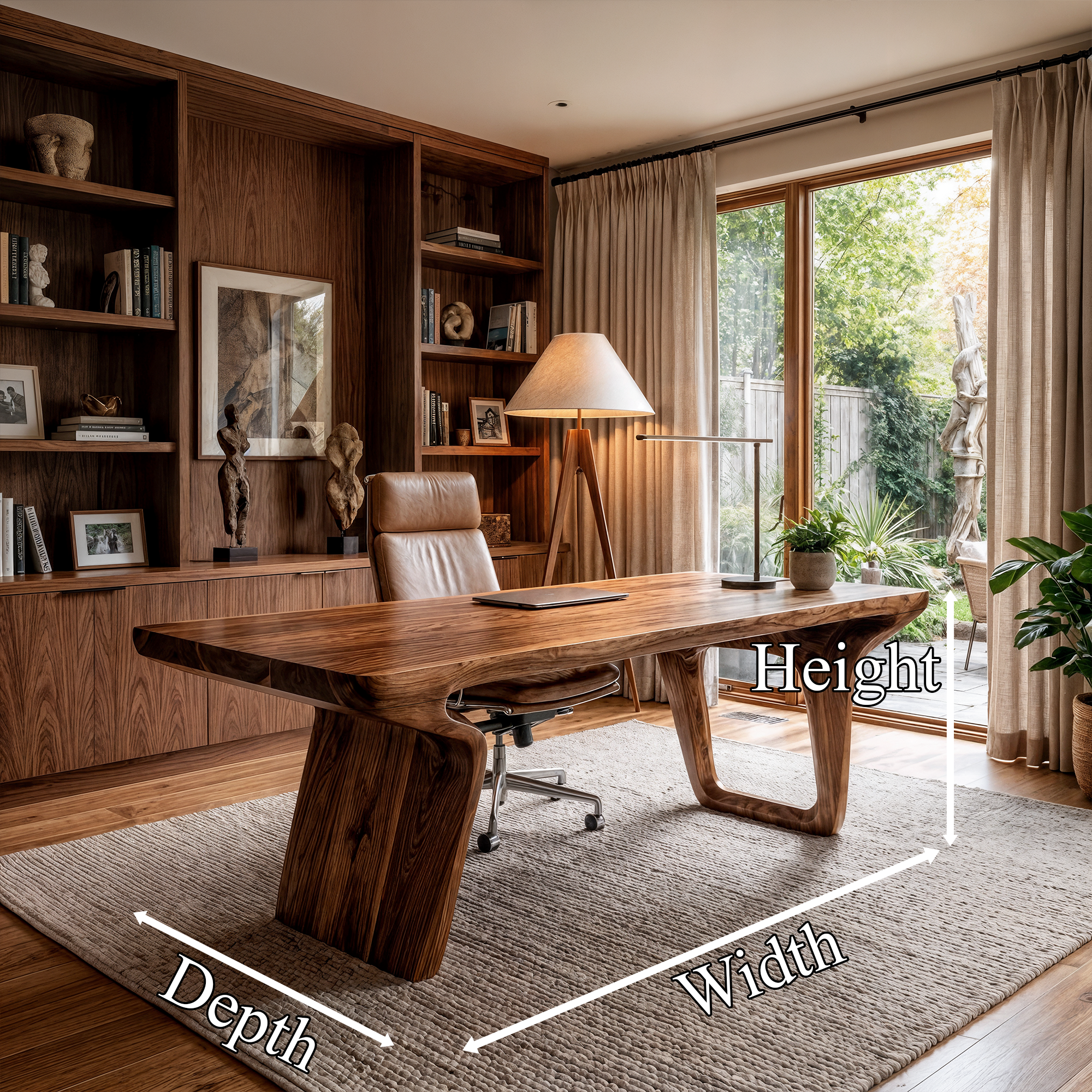 Organic Modern Desk For Home Office And Creative Workspace