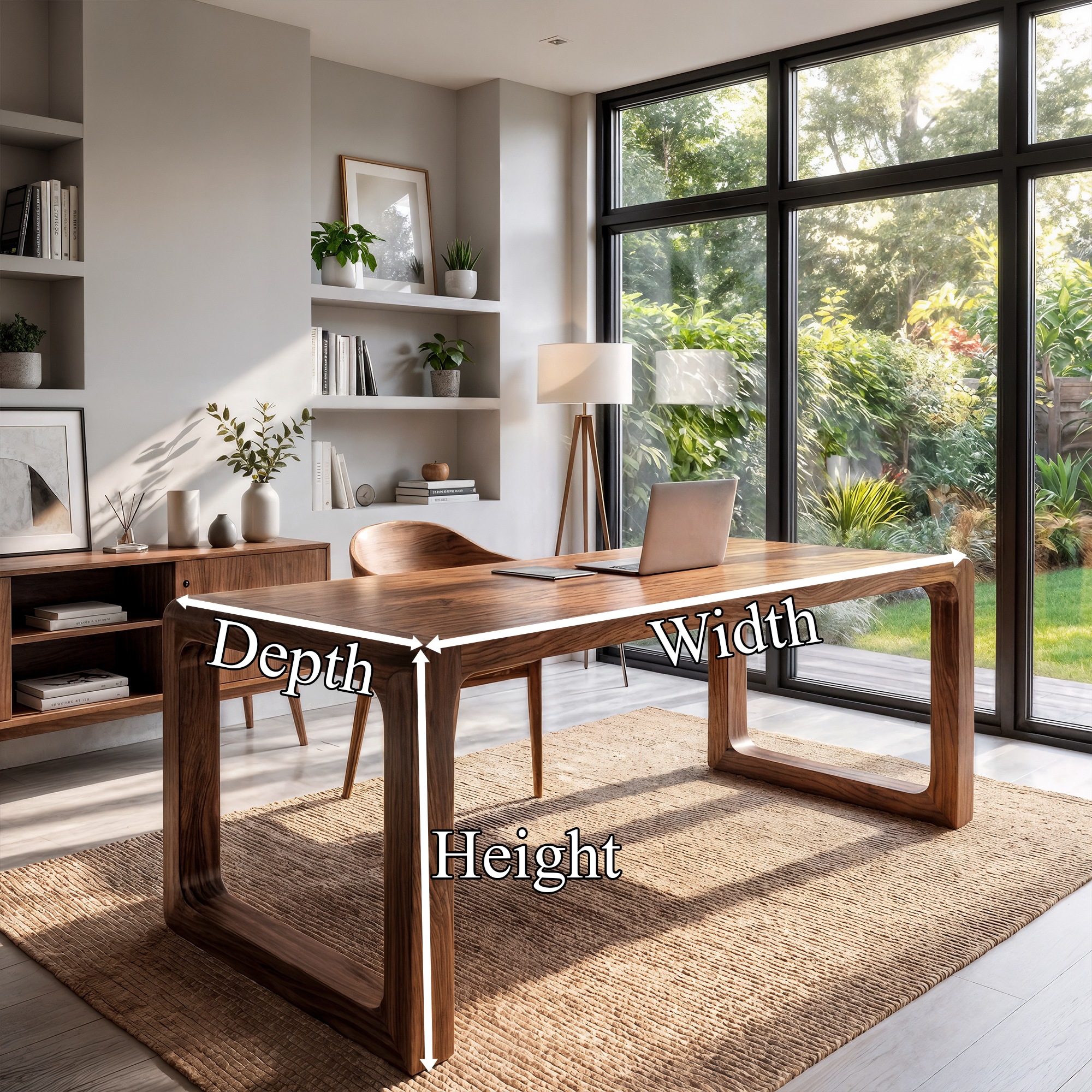 Handcrafted Wooden Desk For Home Office Productivity And Comfort
