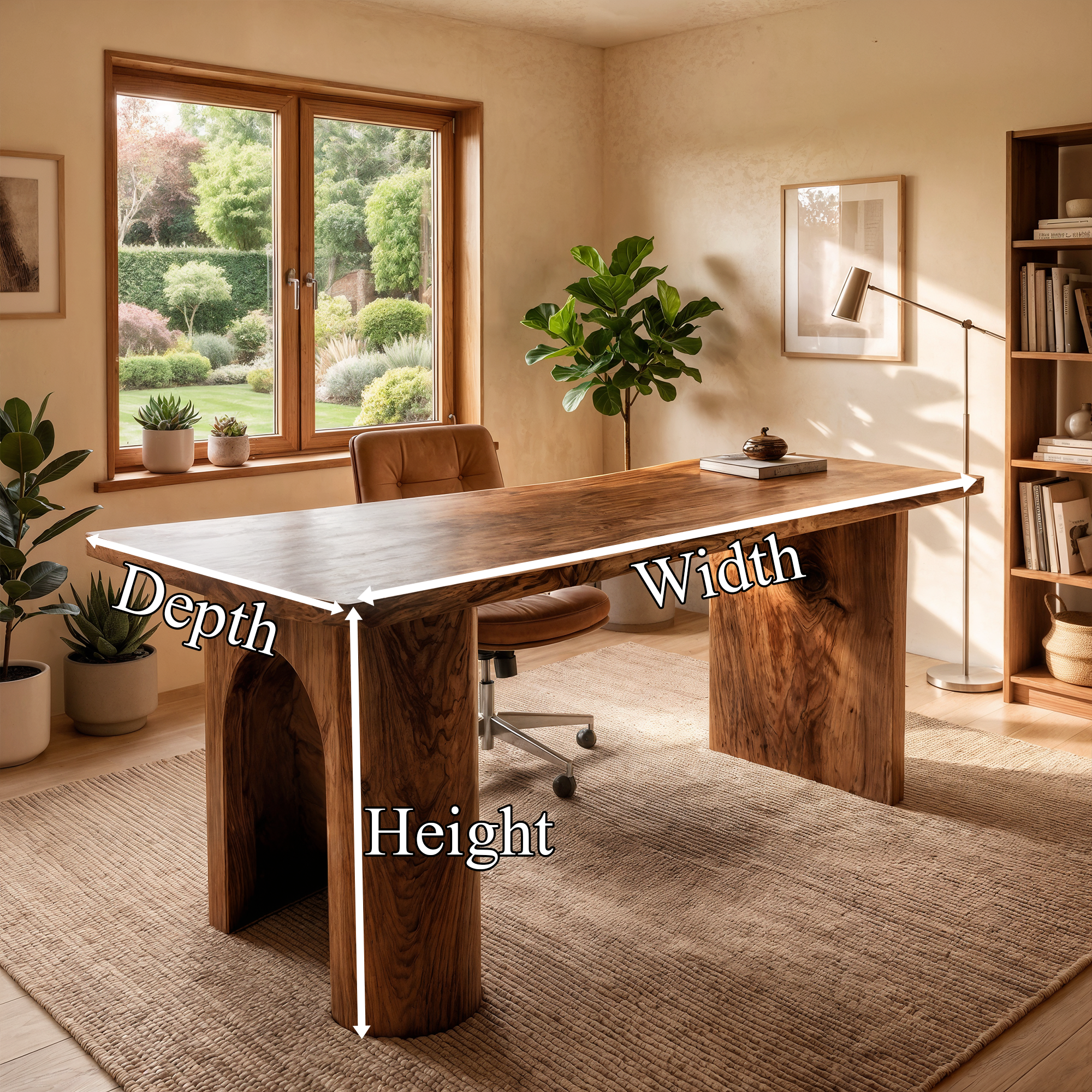 Handcrafted Executive Desk For Home Office And Professional Workspace
