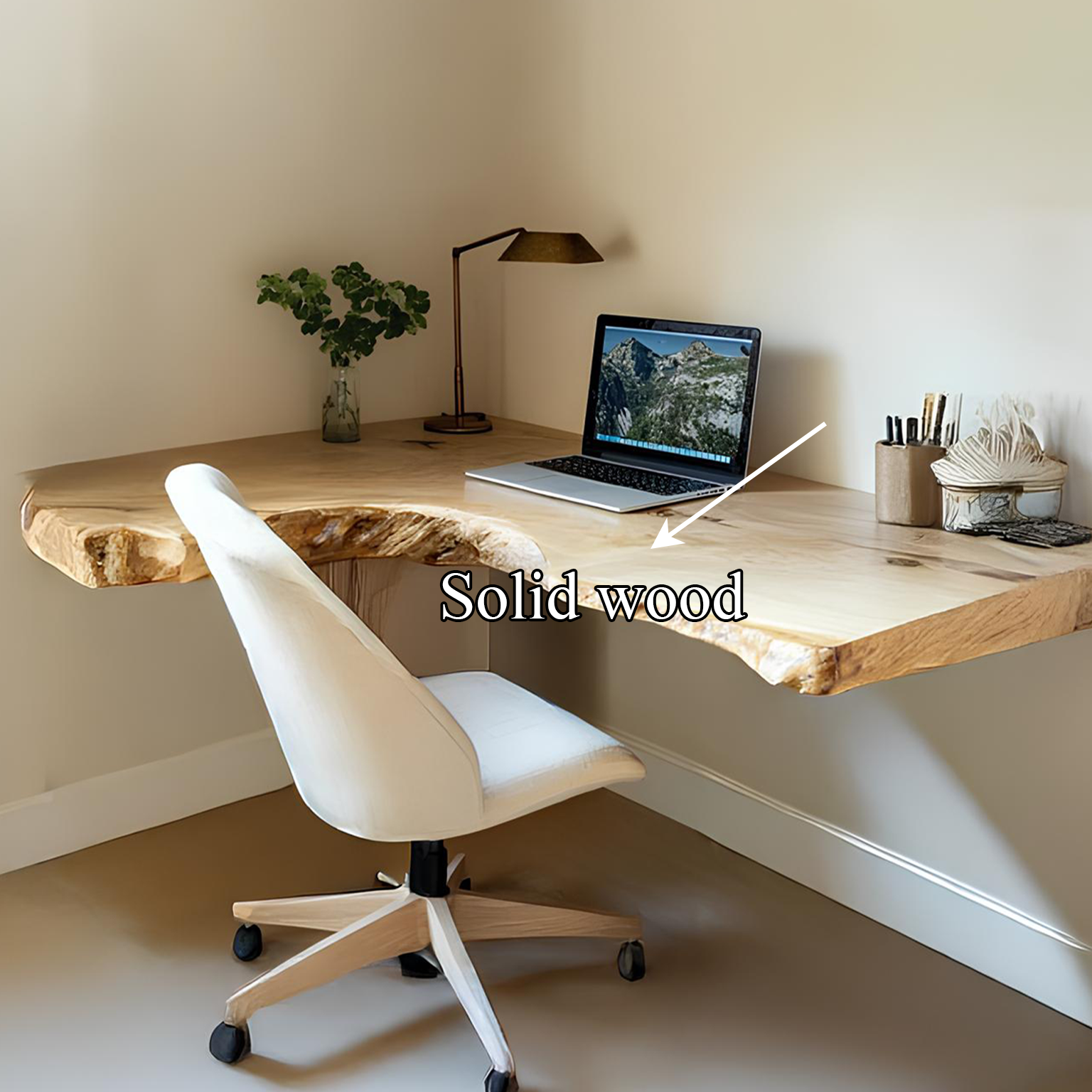 Mid Century Floating Desk Bedroom Study
