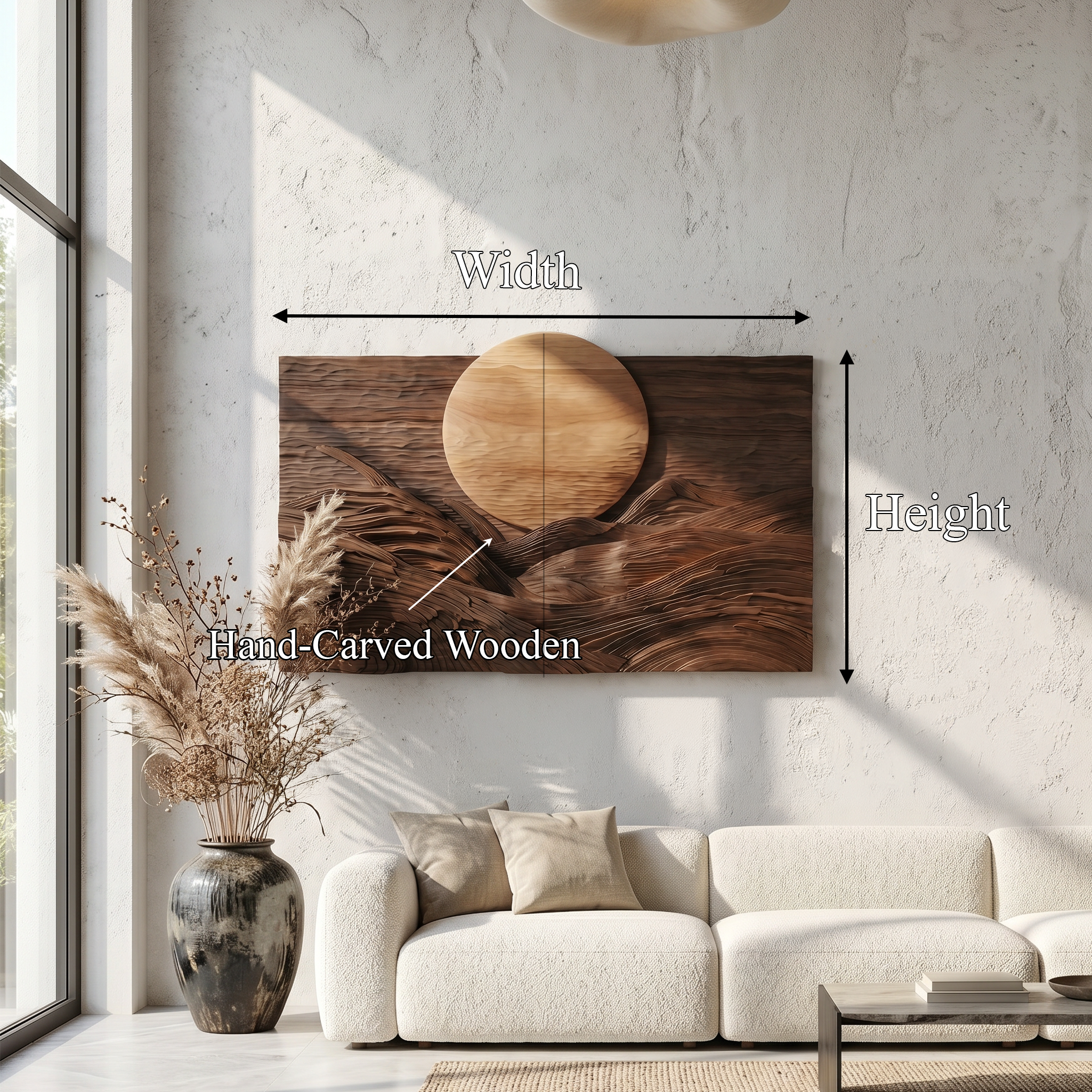 Rustic Mountain Sunrise Wooden Wall Art For Living Room And Bedroom