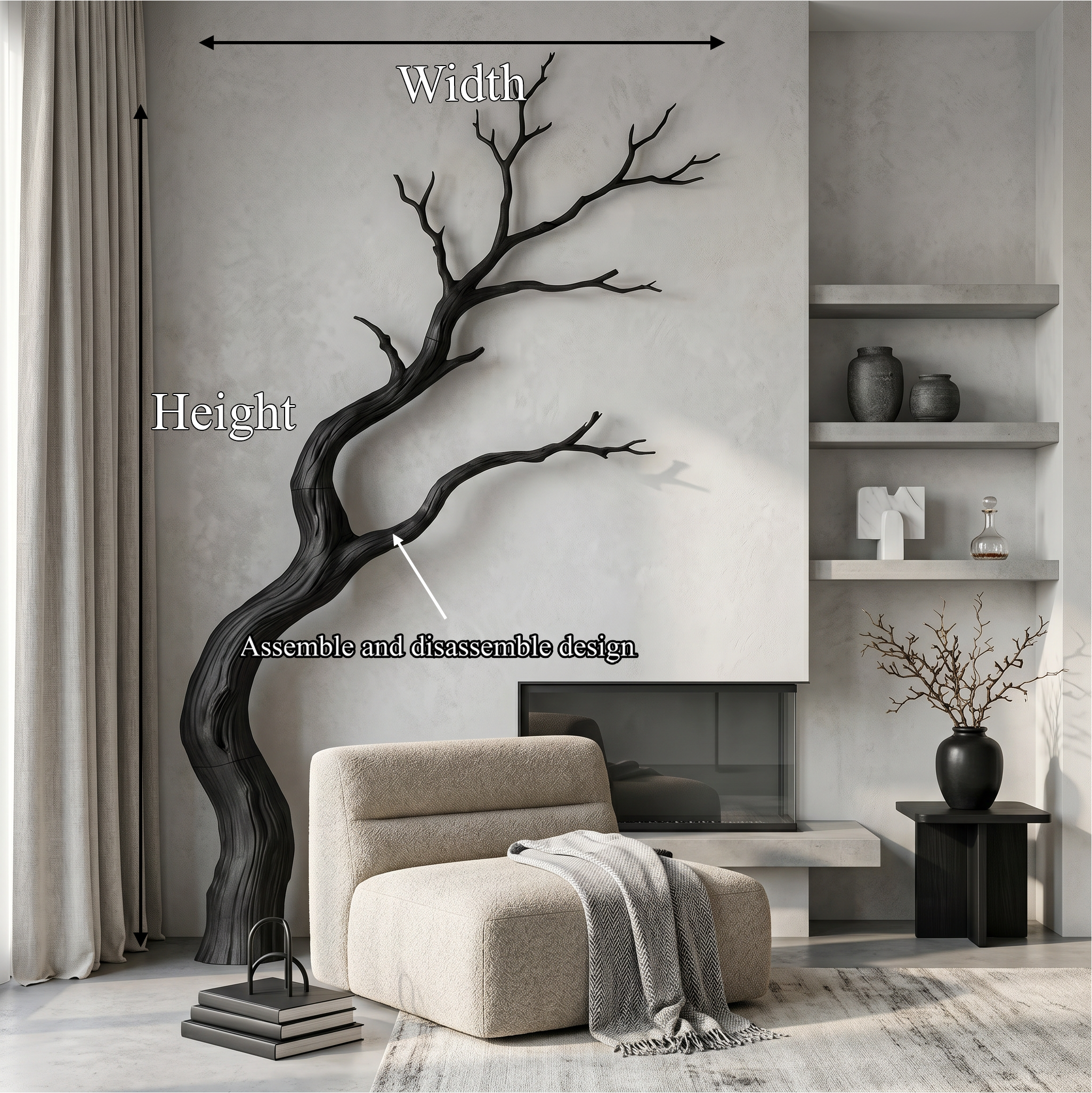 Modern Wall Decor Driftwood Branch Style For Living Room