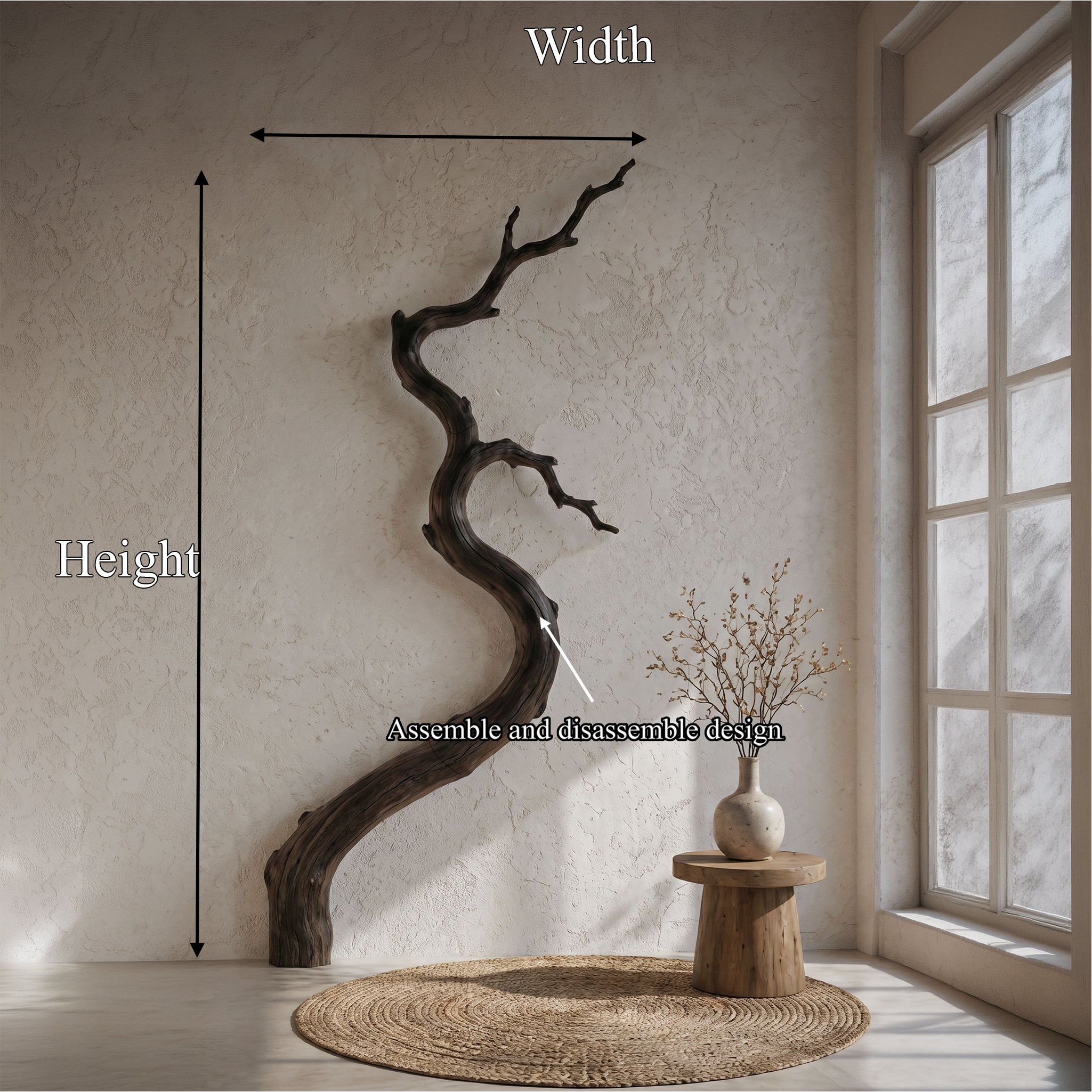 Nature Inspired Wall Decor Tree Branch Form For Entryway