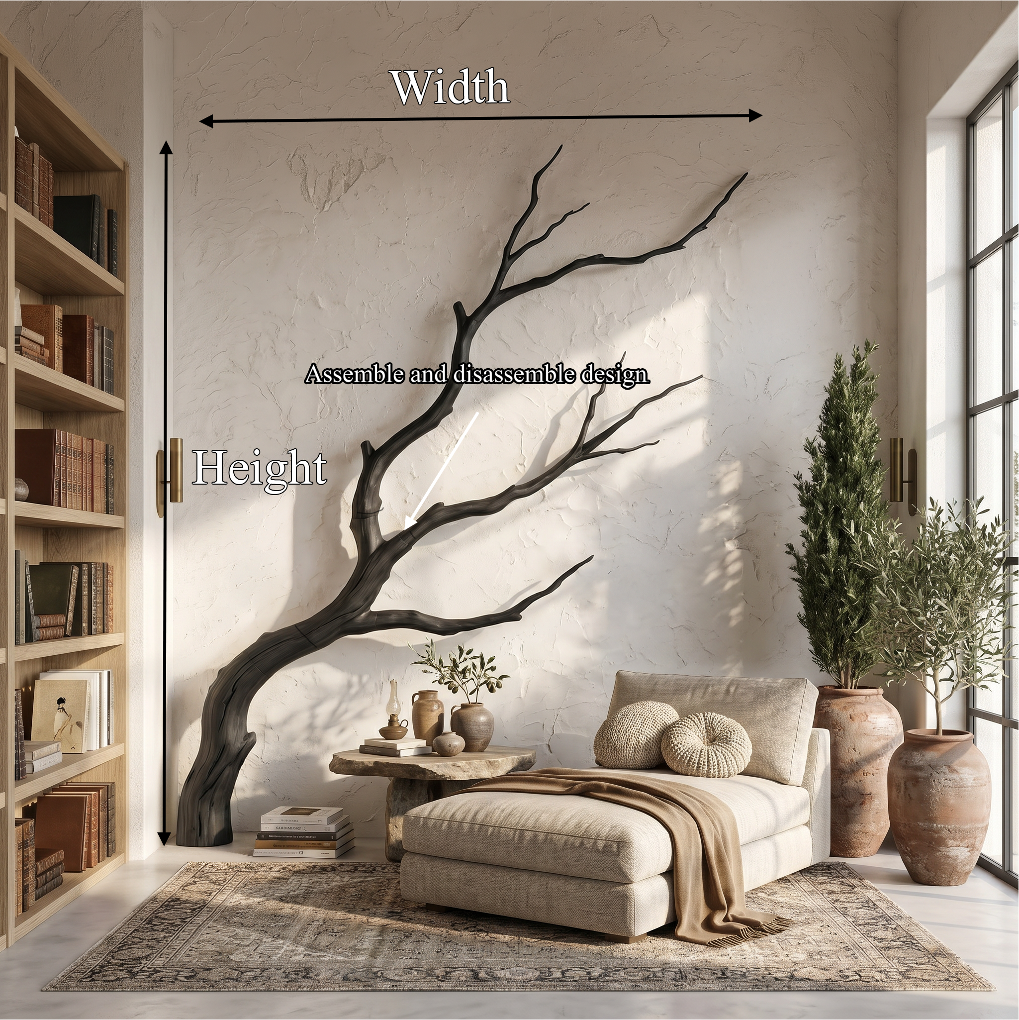 Artisan Wall Decor Handcrafted Tree Branch Sculpture For Living Room
