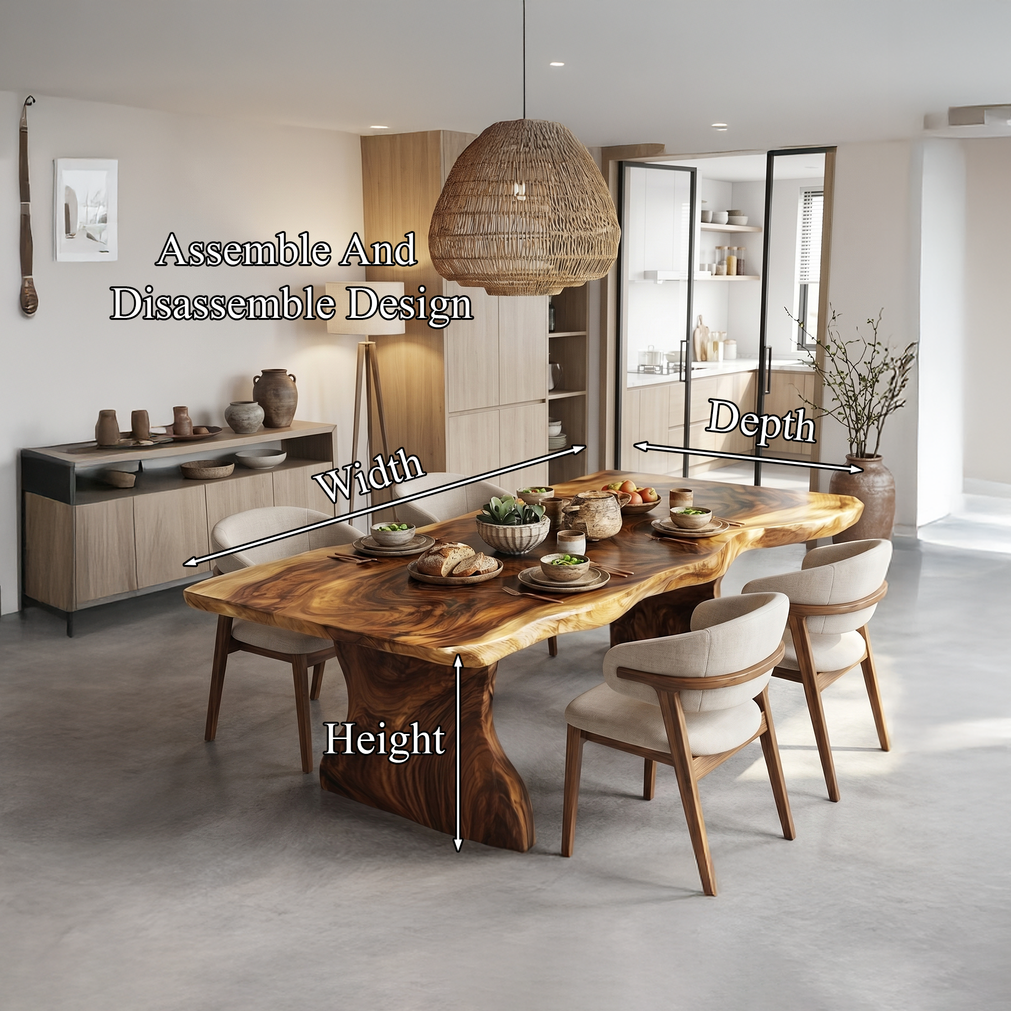 Rustic Dining Table Live Edge Design For Dining Room