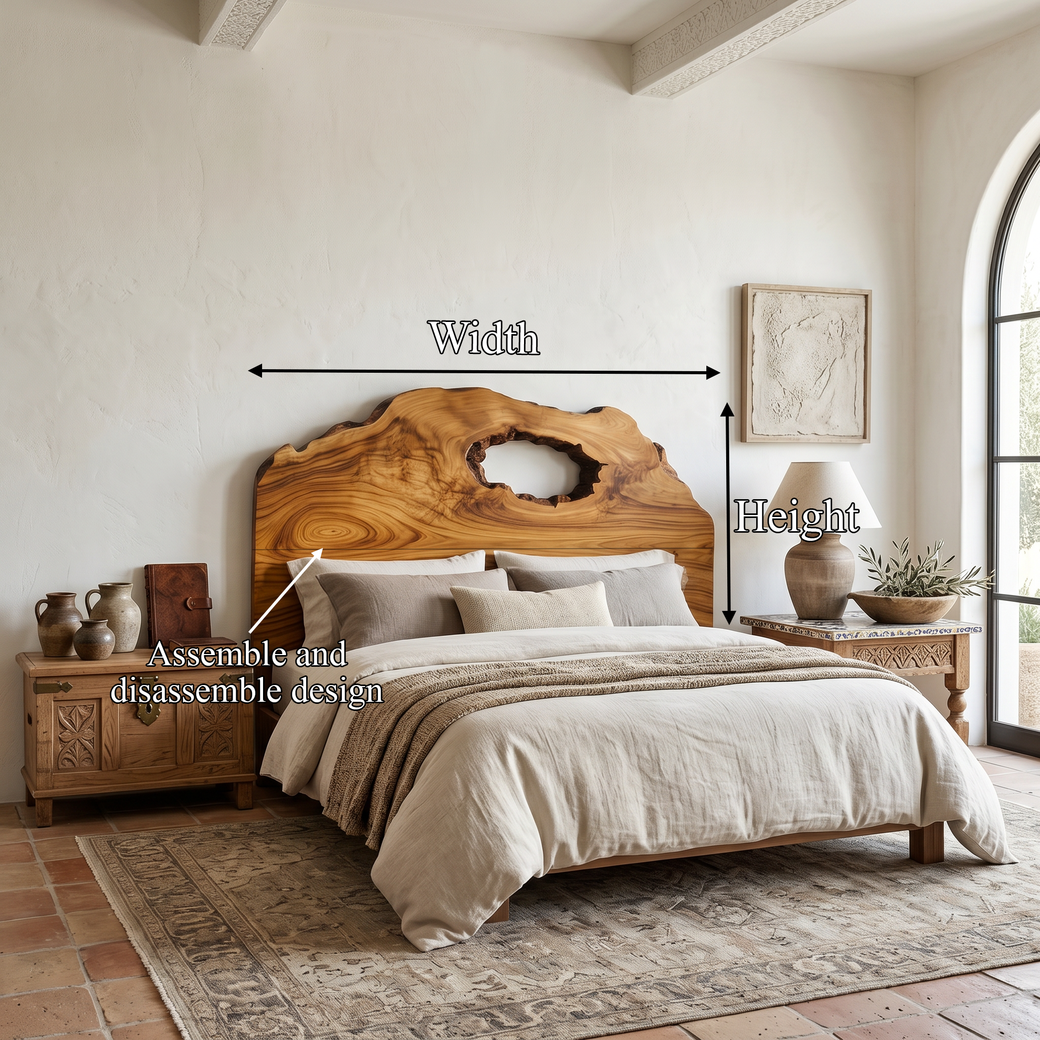 Organic Headboard Wooden Bed Headboard For Bedroom