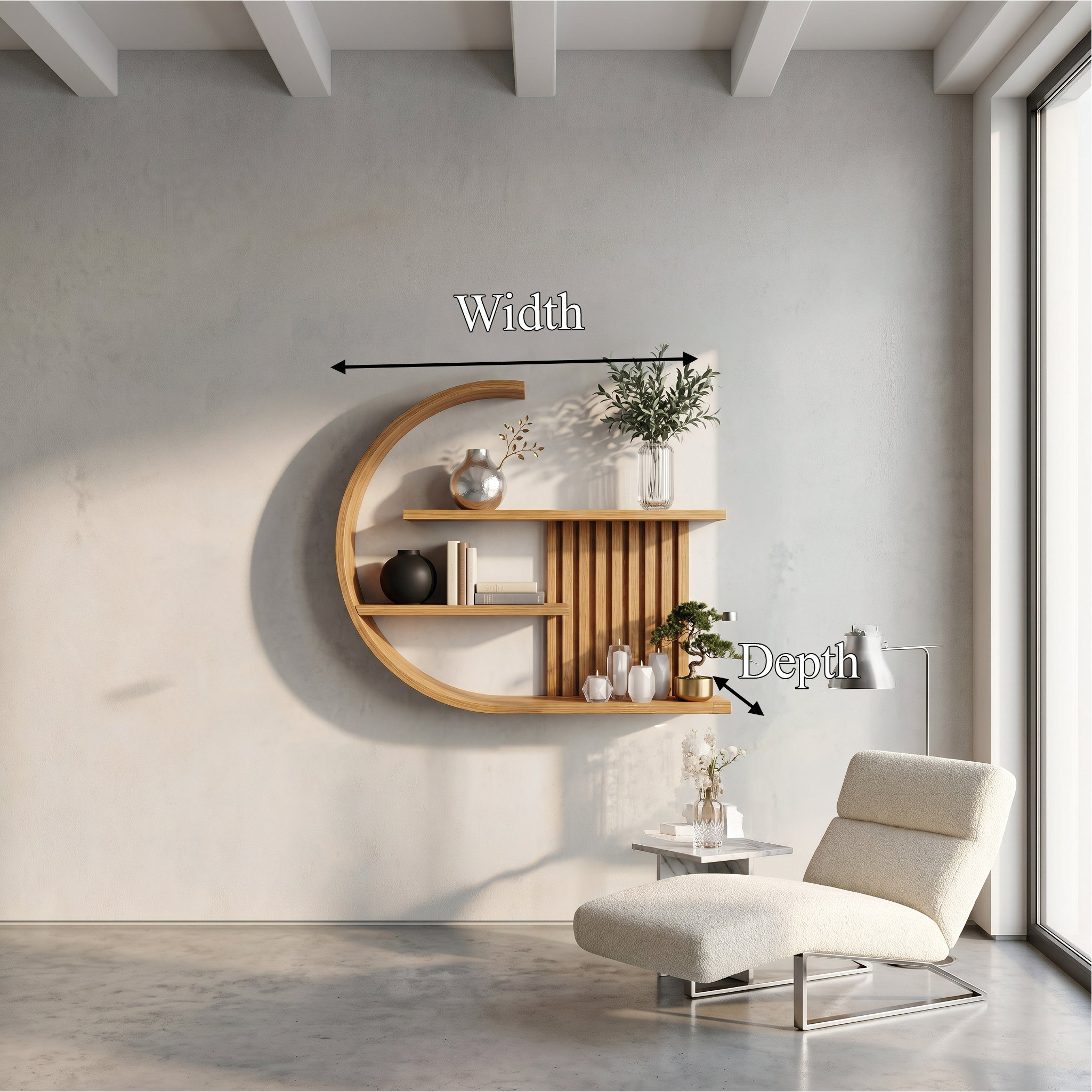 Japandi  Wall Decor Shelf Living Room And Lounge
