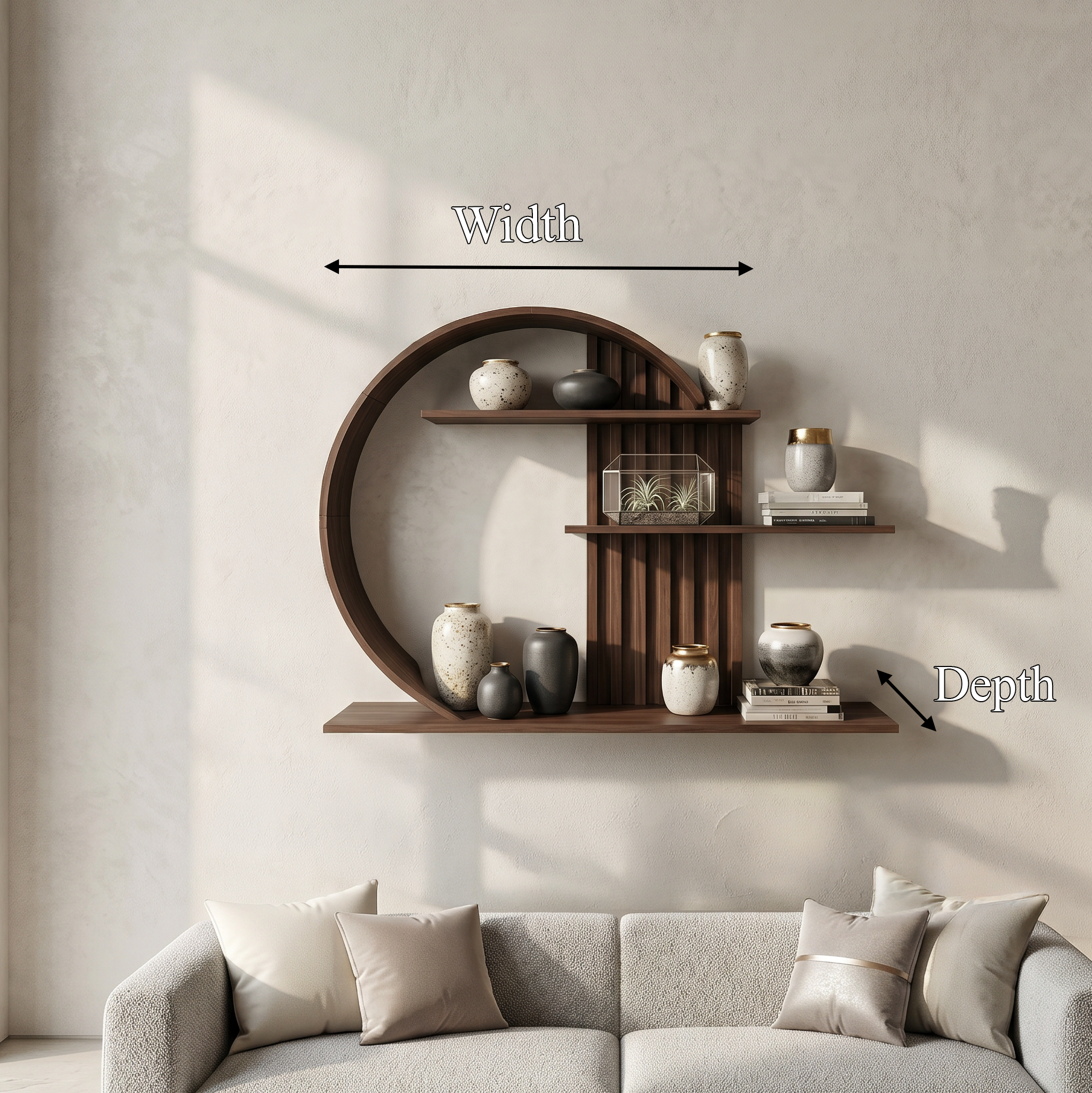 Modern Zen Wall Decor Shelf Living Room And Harmony Room