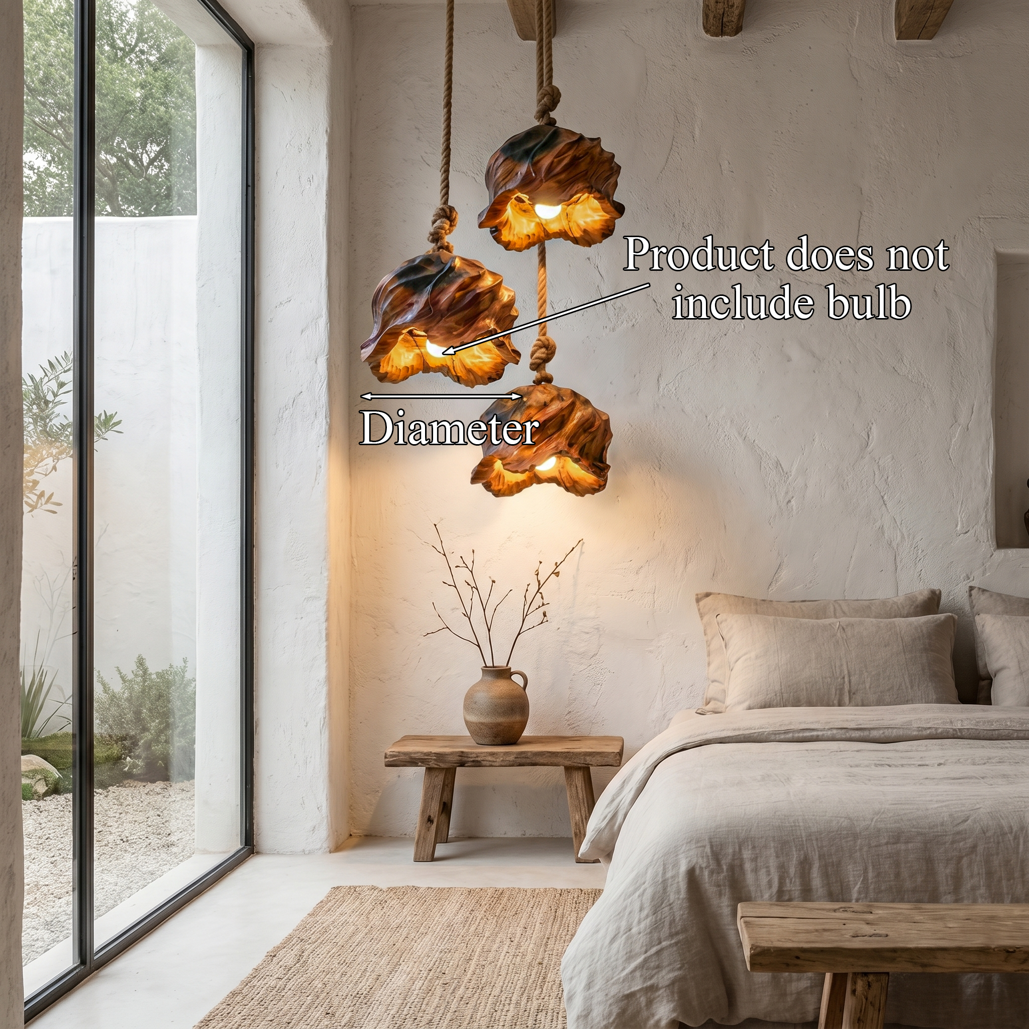 Modern Pendant Lamp With Smooth Organic Form For Bedroom