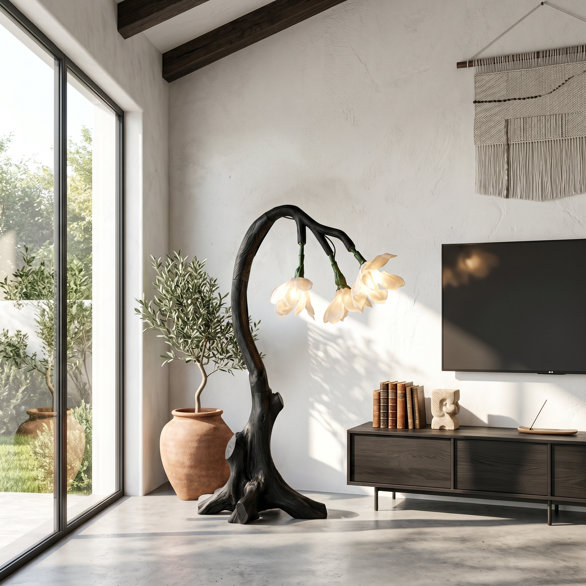 Organic Modern Floral Floor Lamp For Living Room And Bedroom