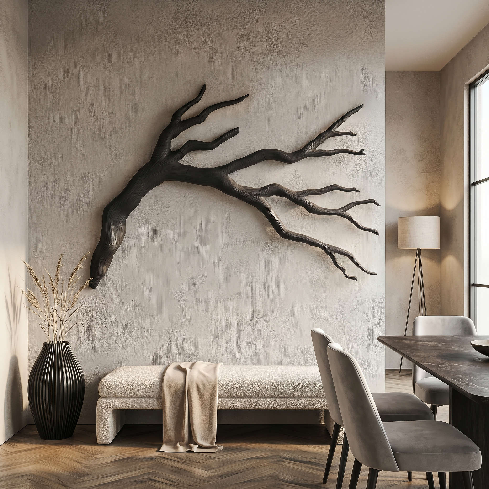 Rustic Wall Decor Natural Branch Sculpture For Living Room