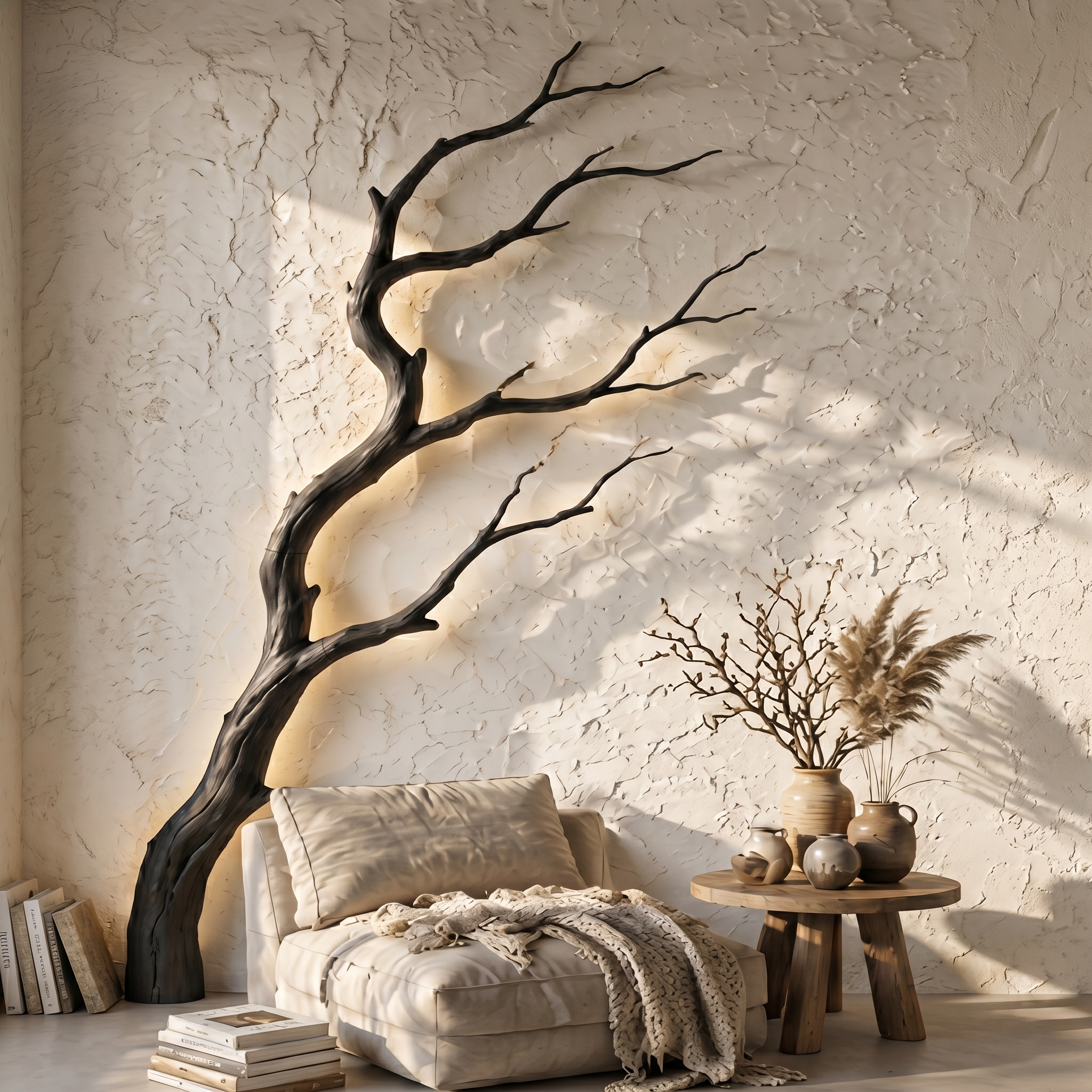 Organic Modern Wall Decor Sculptural Tree Branch For Entryway