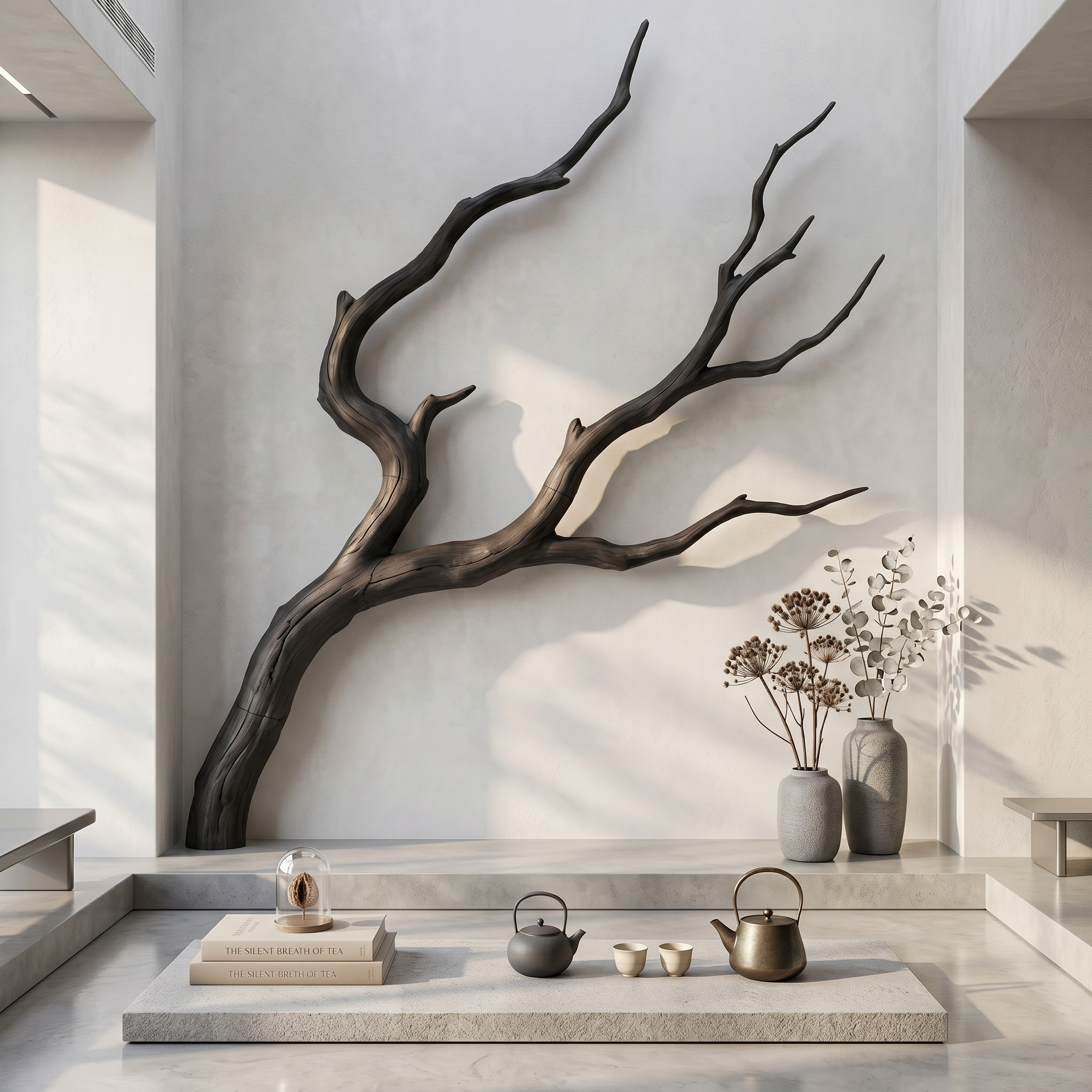 Minimalist Wall Decor Organic Branch Form For Living Room